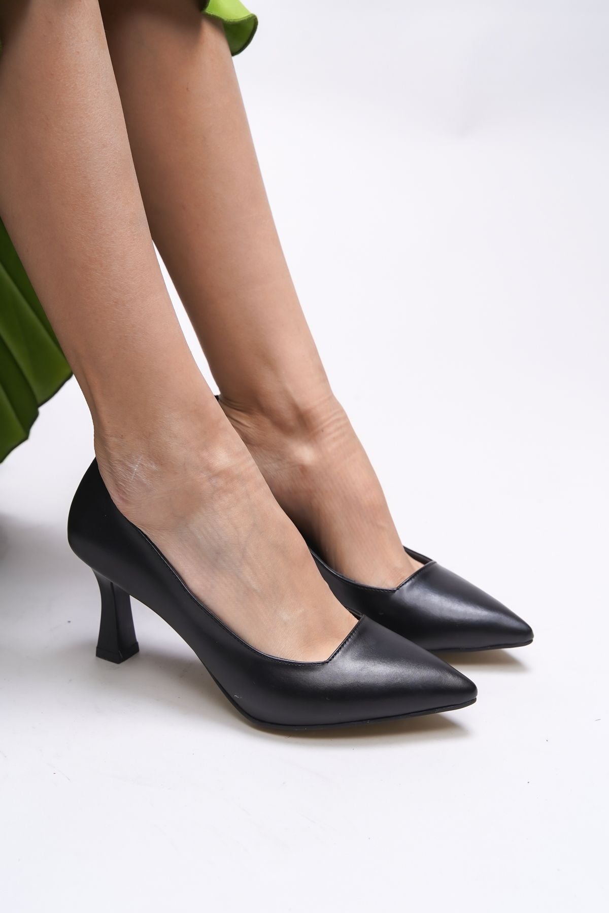 NERİRONYN Female Heels Shoes 0012967 Black Skin