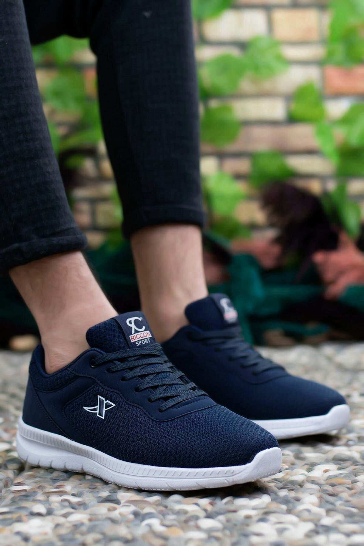 Navy blue white unisex ultra light sneaker 0012065