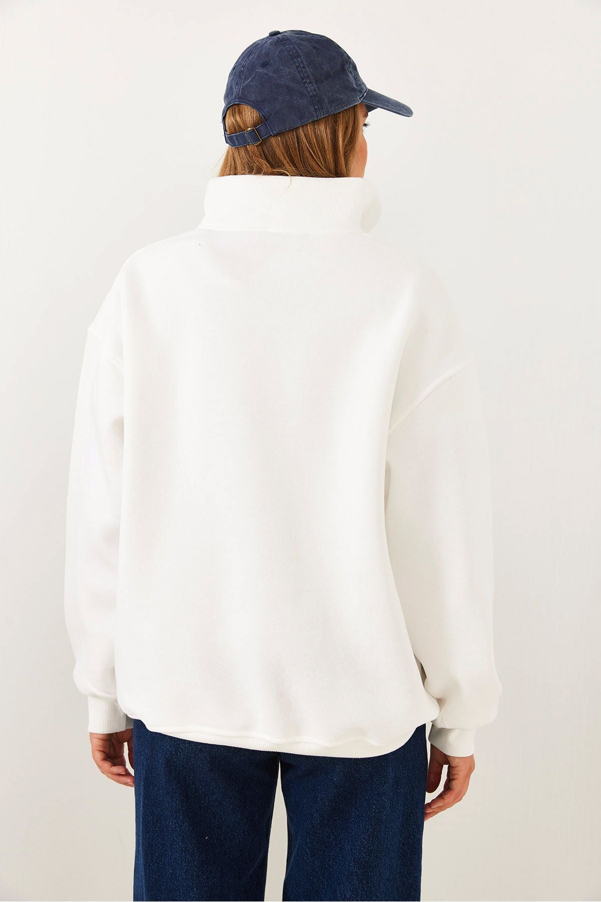 Female Arım Zippered Usa printed upright collar sweatshirt 60251880