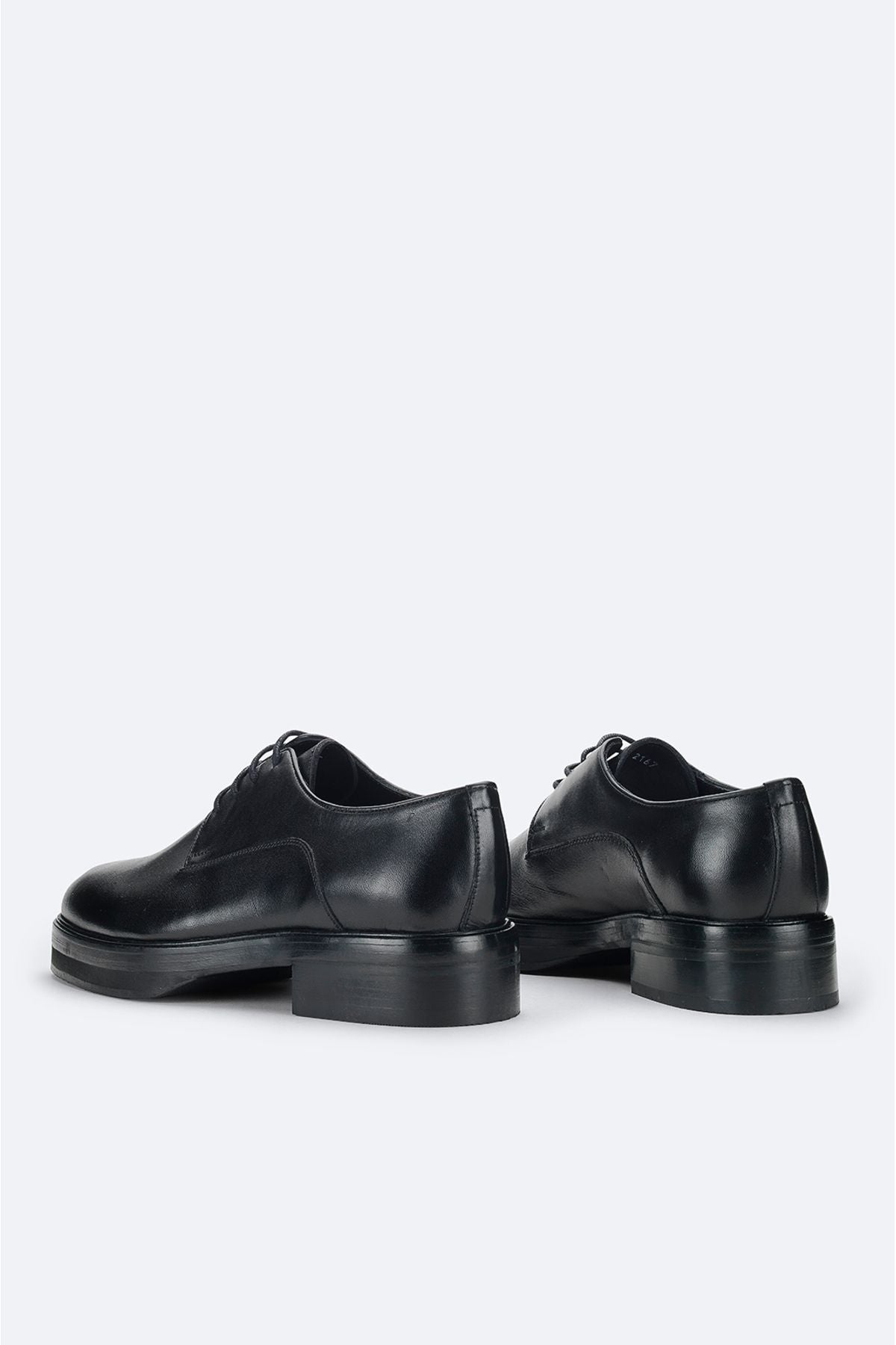 Men's Black 100 %Leather Lacked Leather Classic Shoes A32Y8027