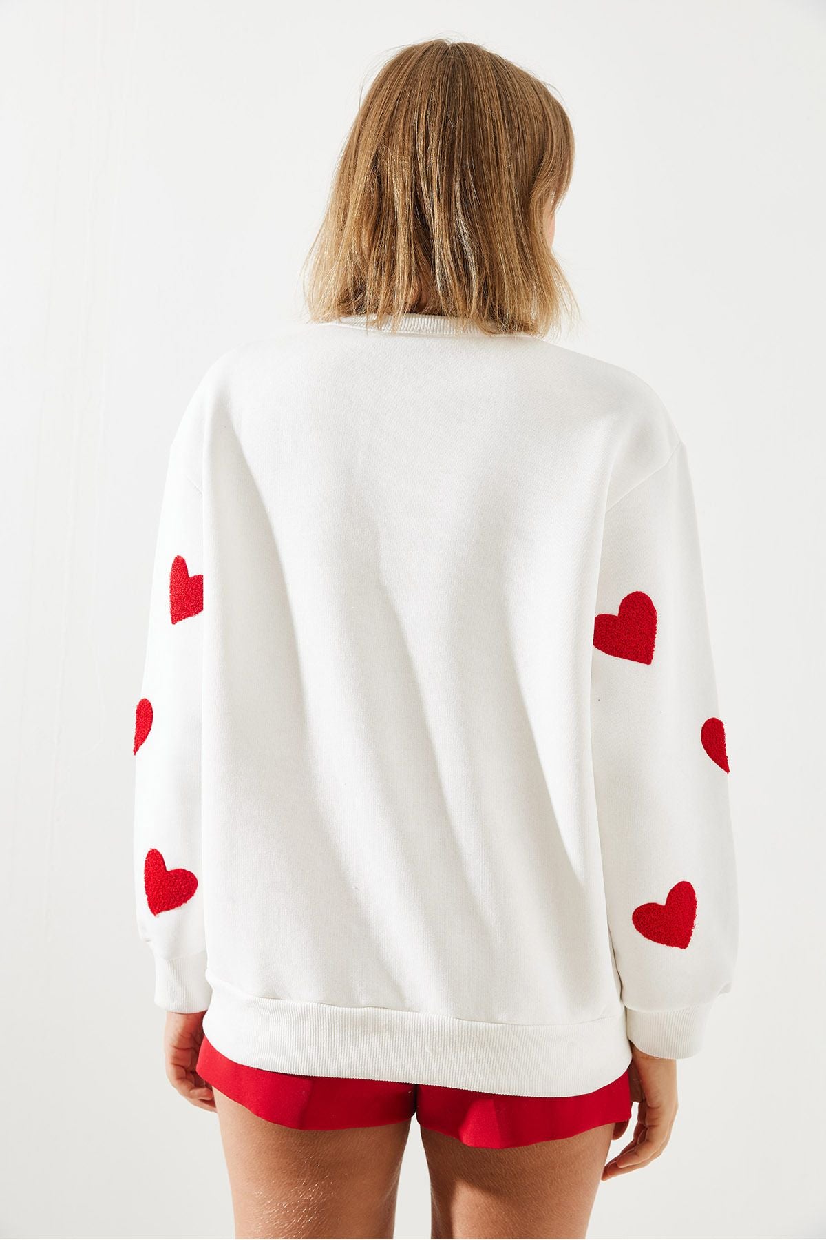 Women's Süzene Heart Embroidered Sweatshirt 60251804