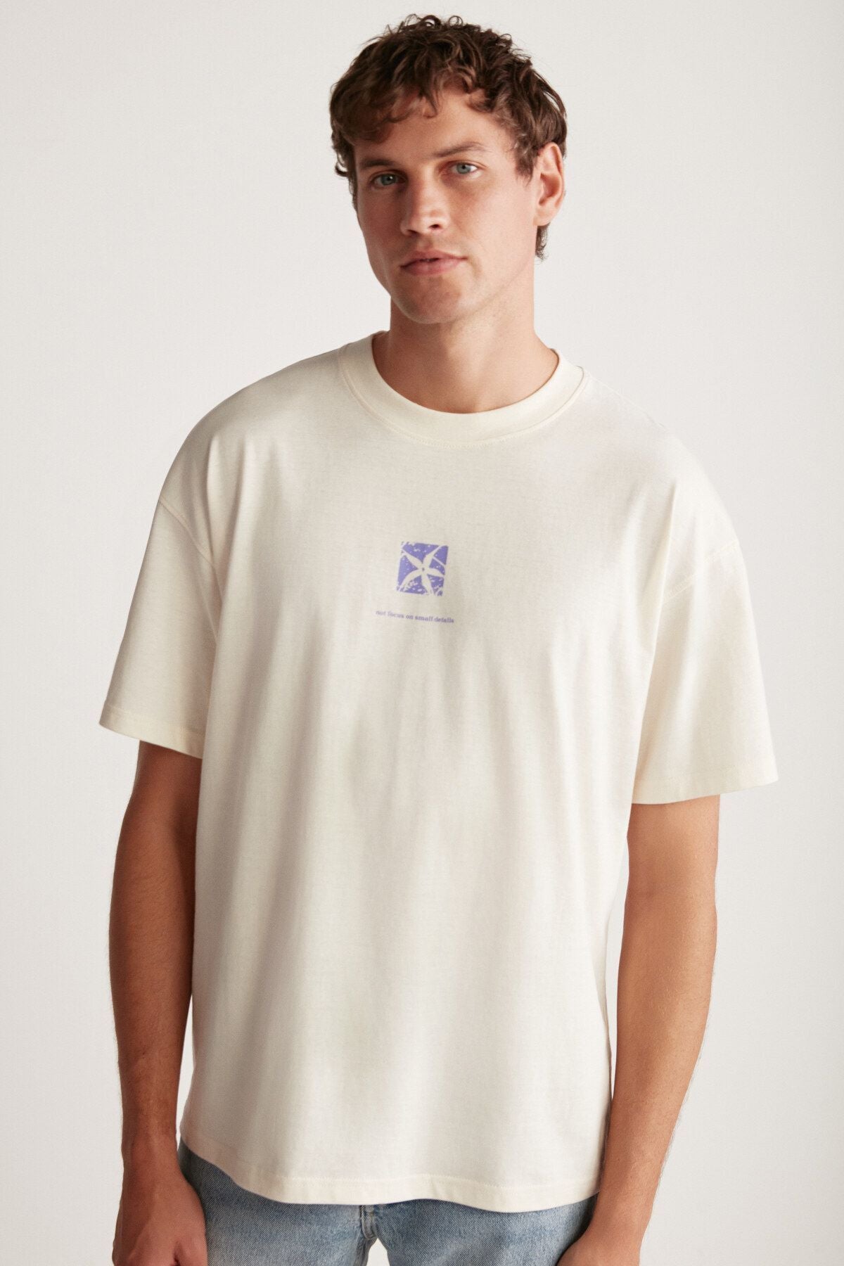 Quıncy regular vanilla single t-shirt