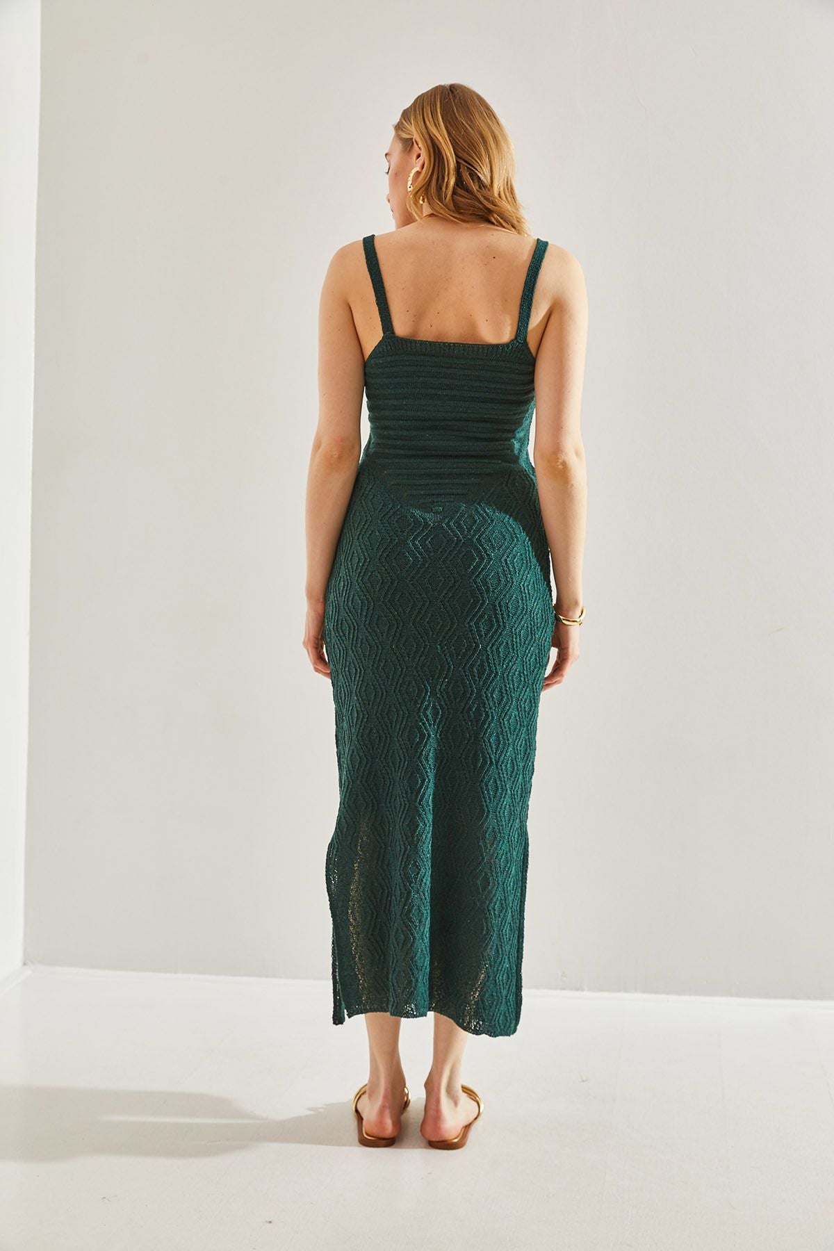 Female Outlet Patterned Primer Triko Dress 20246087