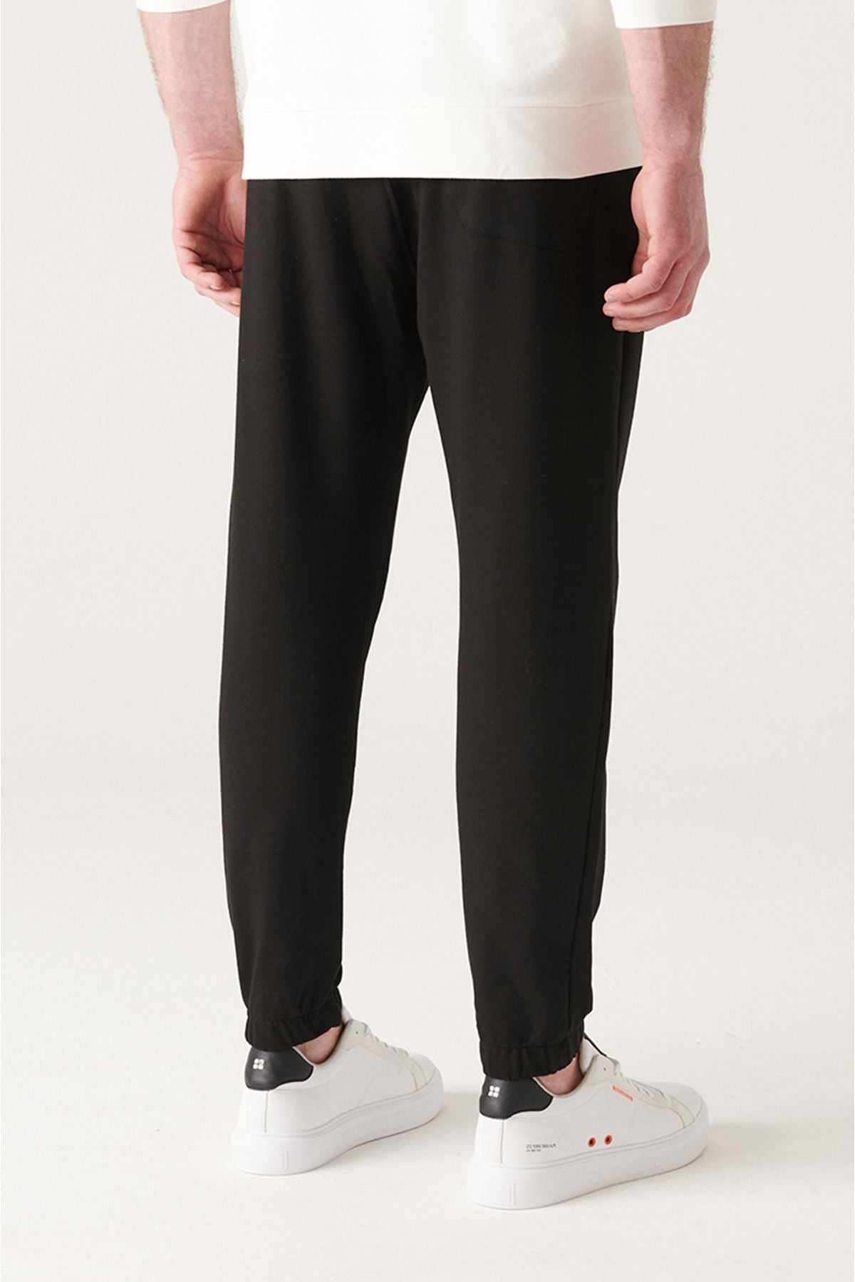Men's Black Waist Laccik Side Pocket Tape 2 IP cotton tracksuits six E003403