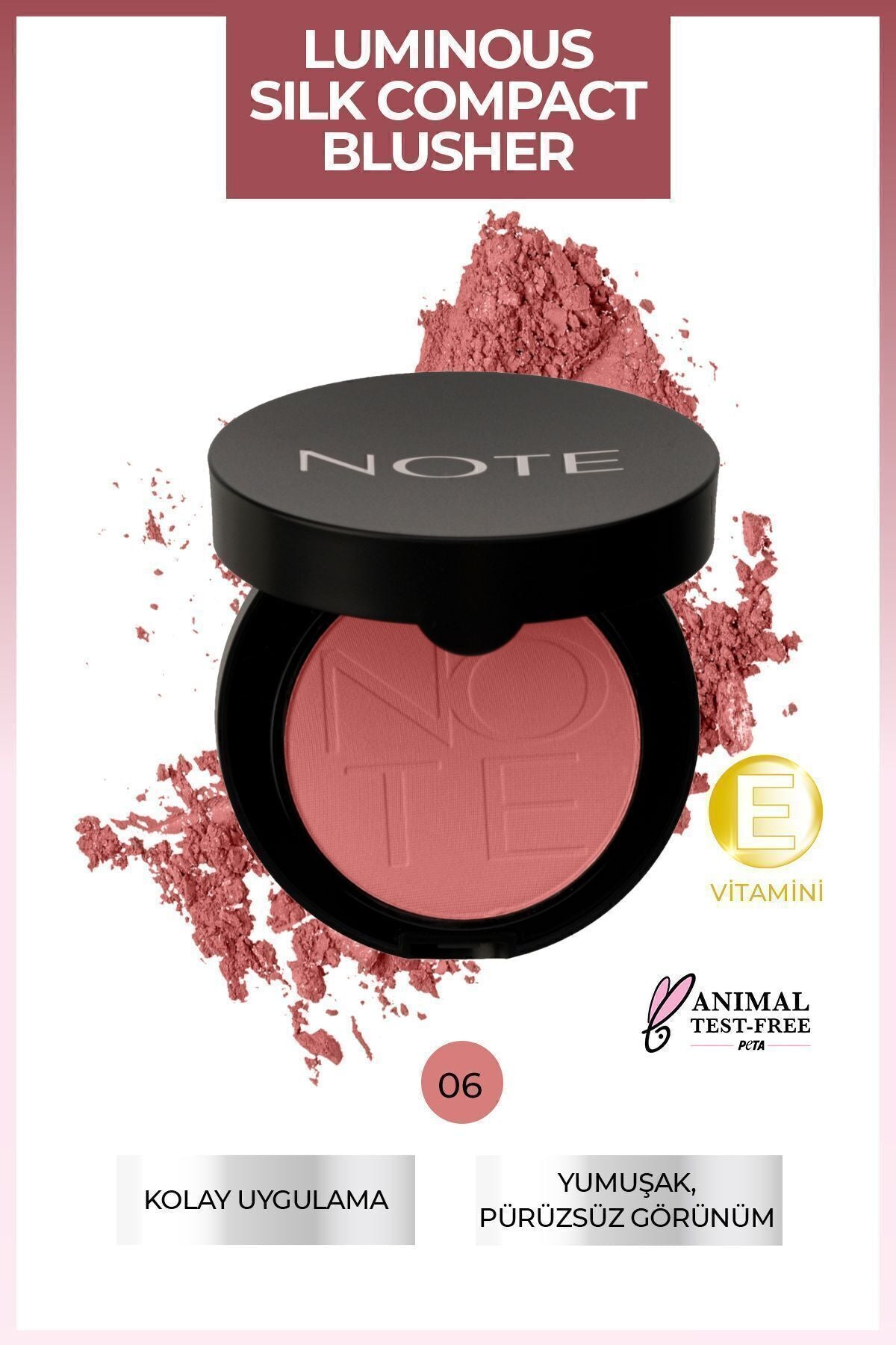 Luminous Silk Compact Blusher Toz Allık - 06 Sandy Pink