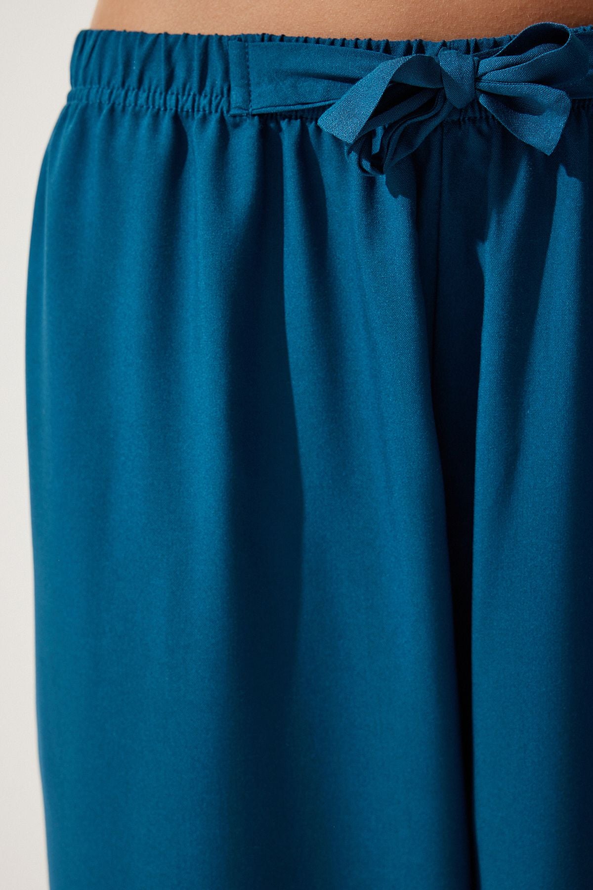 Female turquoise cottage viscose palazzo pants EN00610