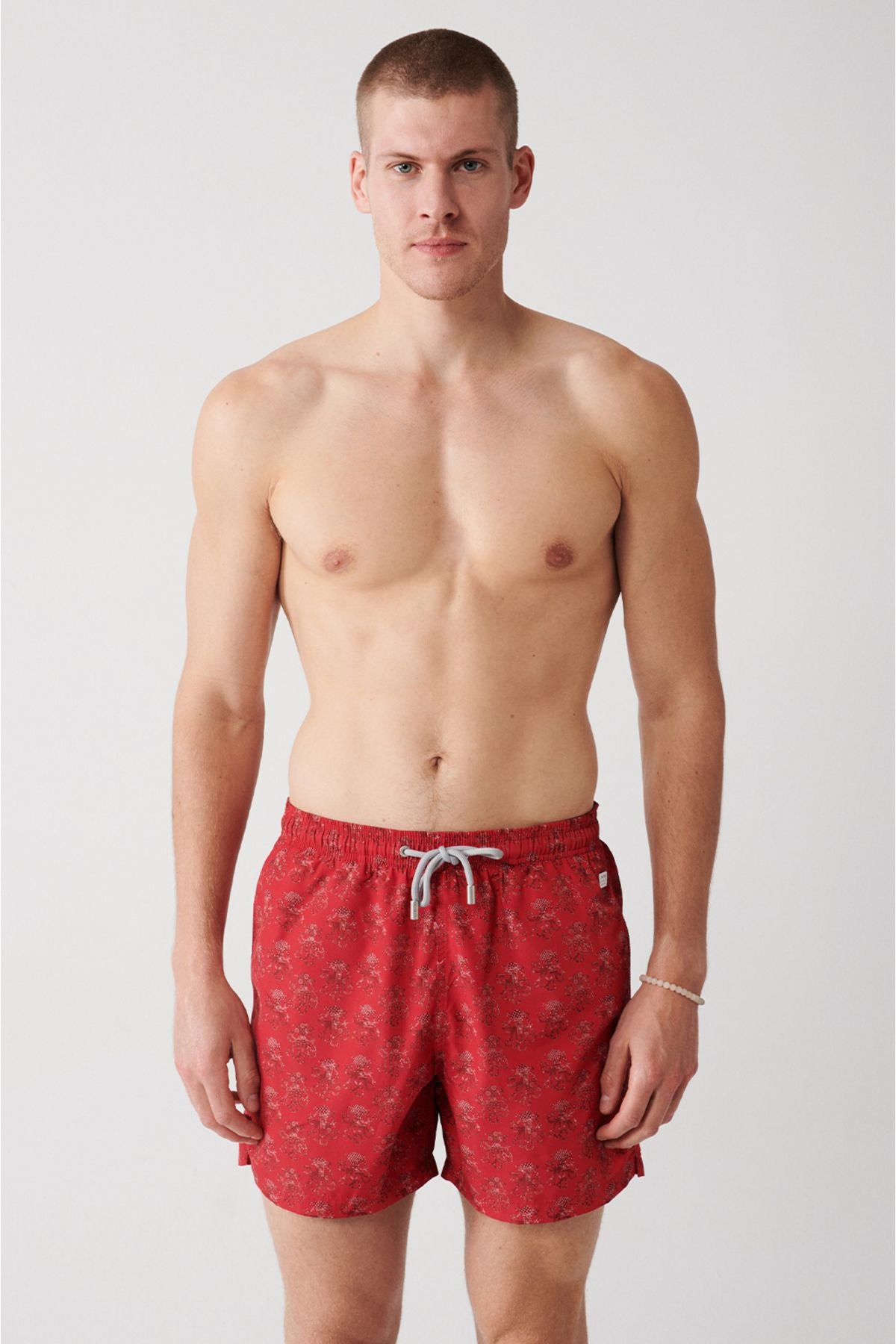 Red Fast Small Octopus Printed Standard Special Boxed Comfort Fit Mayo Sea Short