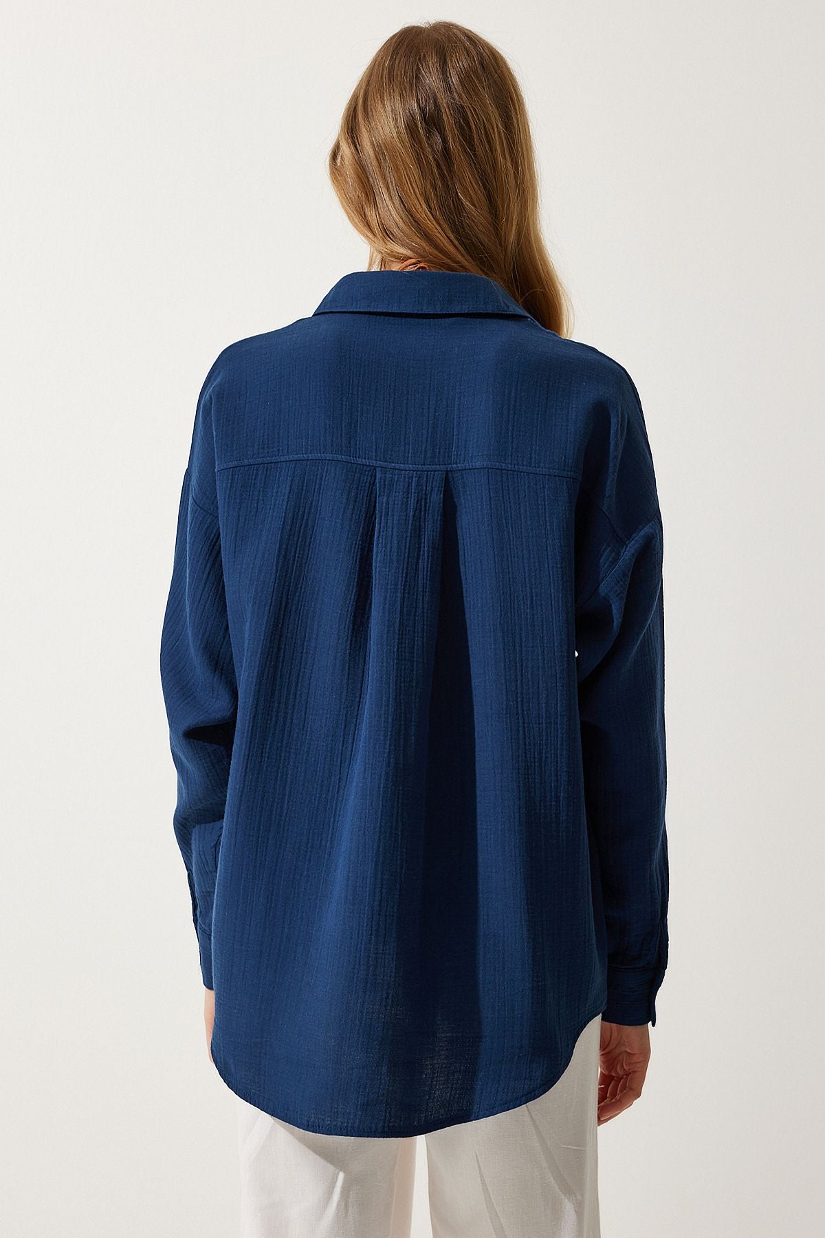 WOMEN'S NACTERE POCKET Oversize Müslin Shirt MX00150