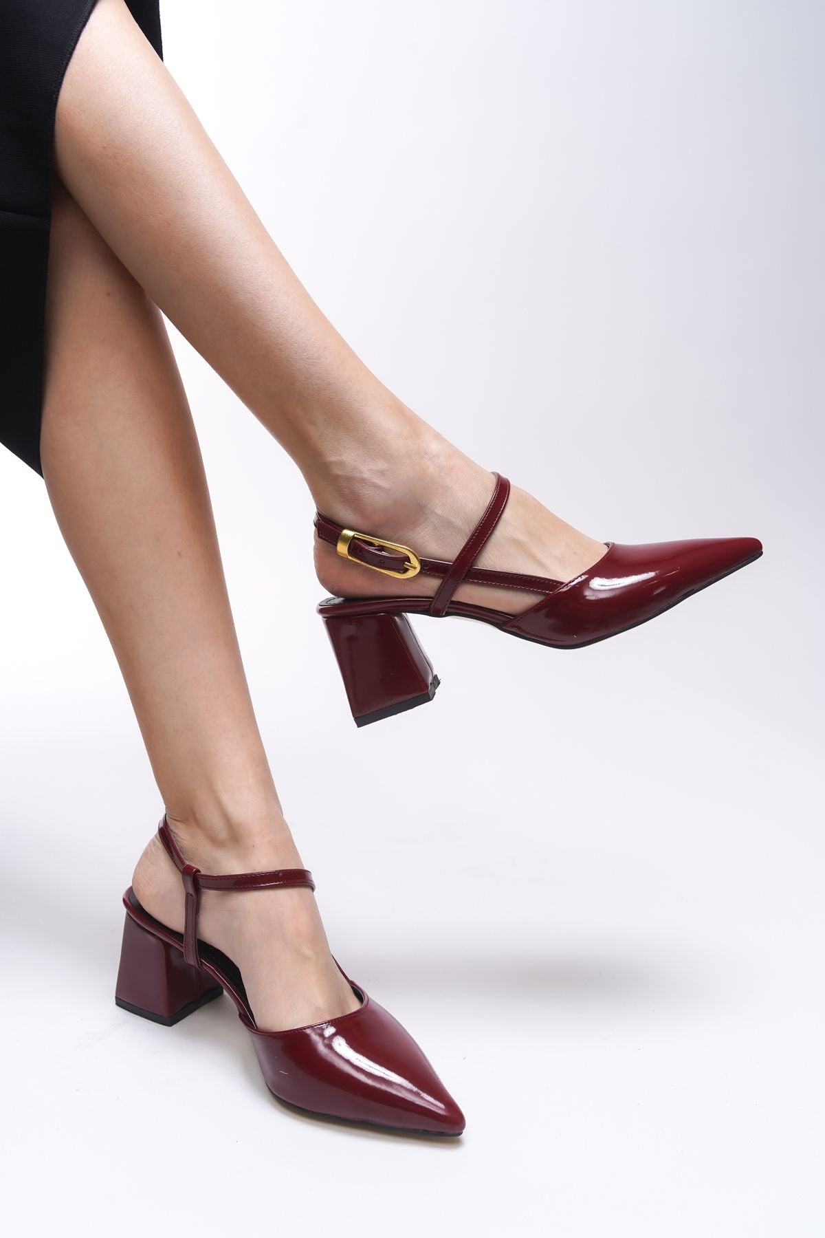 ISELRADYL Female Heels Shoes 0012020 Bordeaux Patent Leather