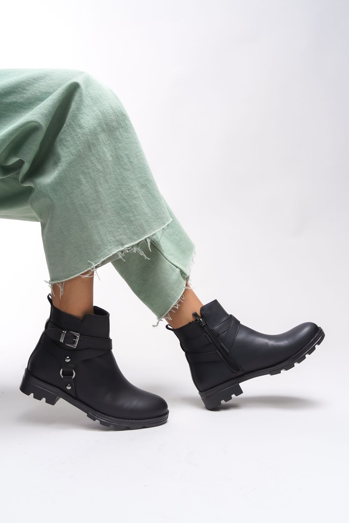 Lislaevar Women's Boka Detailed Bot 0012202 Black Skin