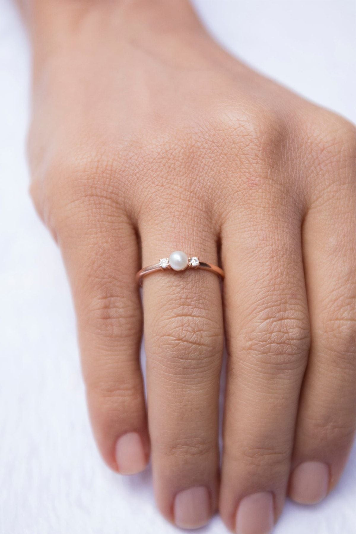 PEOPLE AND STONE ADJUSTABLE 14 K ROSE GOLD PLATED WOMEN RING