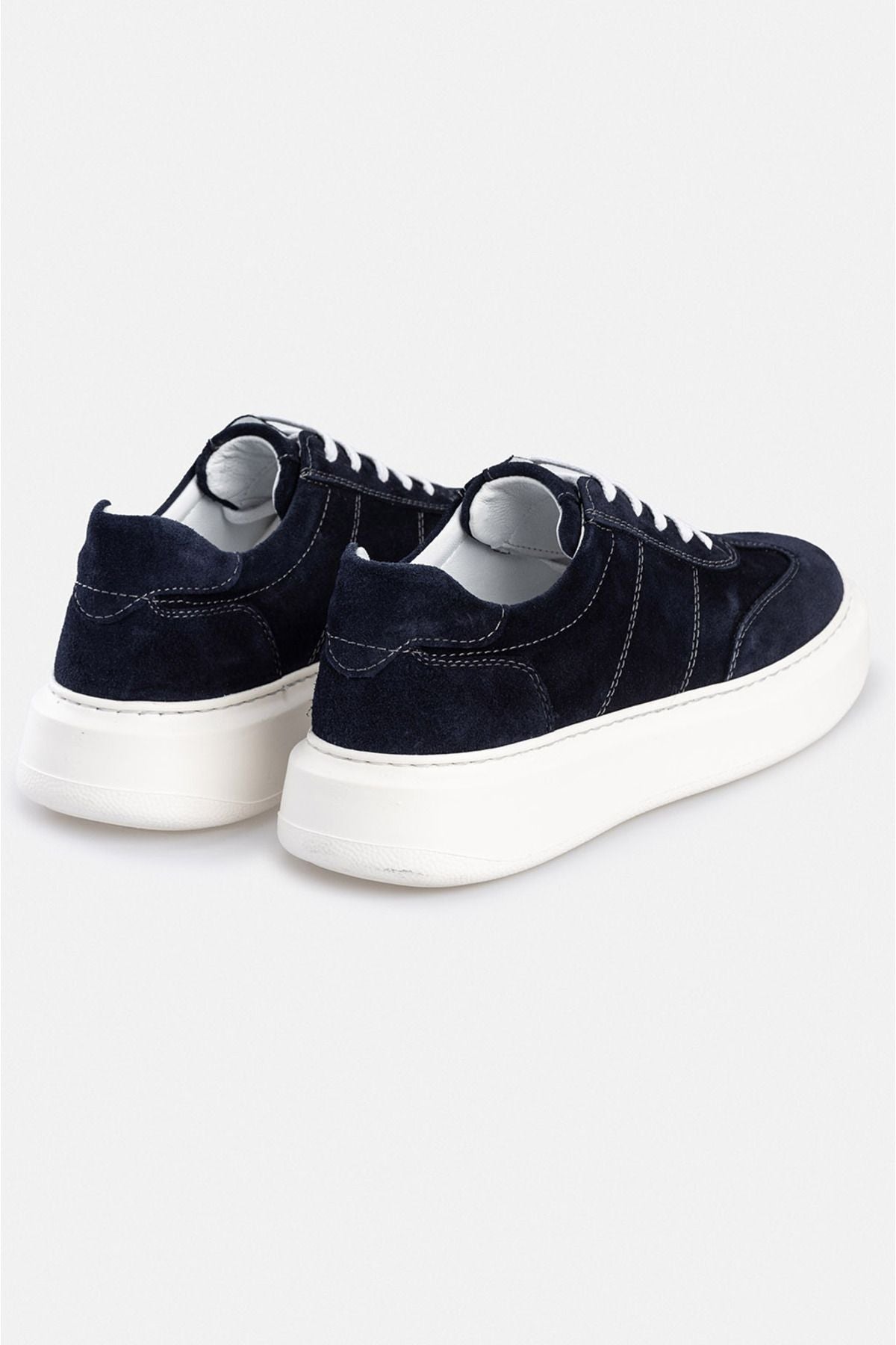 Ανδρικά παπούτσια σε μπλε Navy 100% Suede Flexible Base Casual Παπούτσια B008002