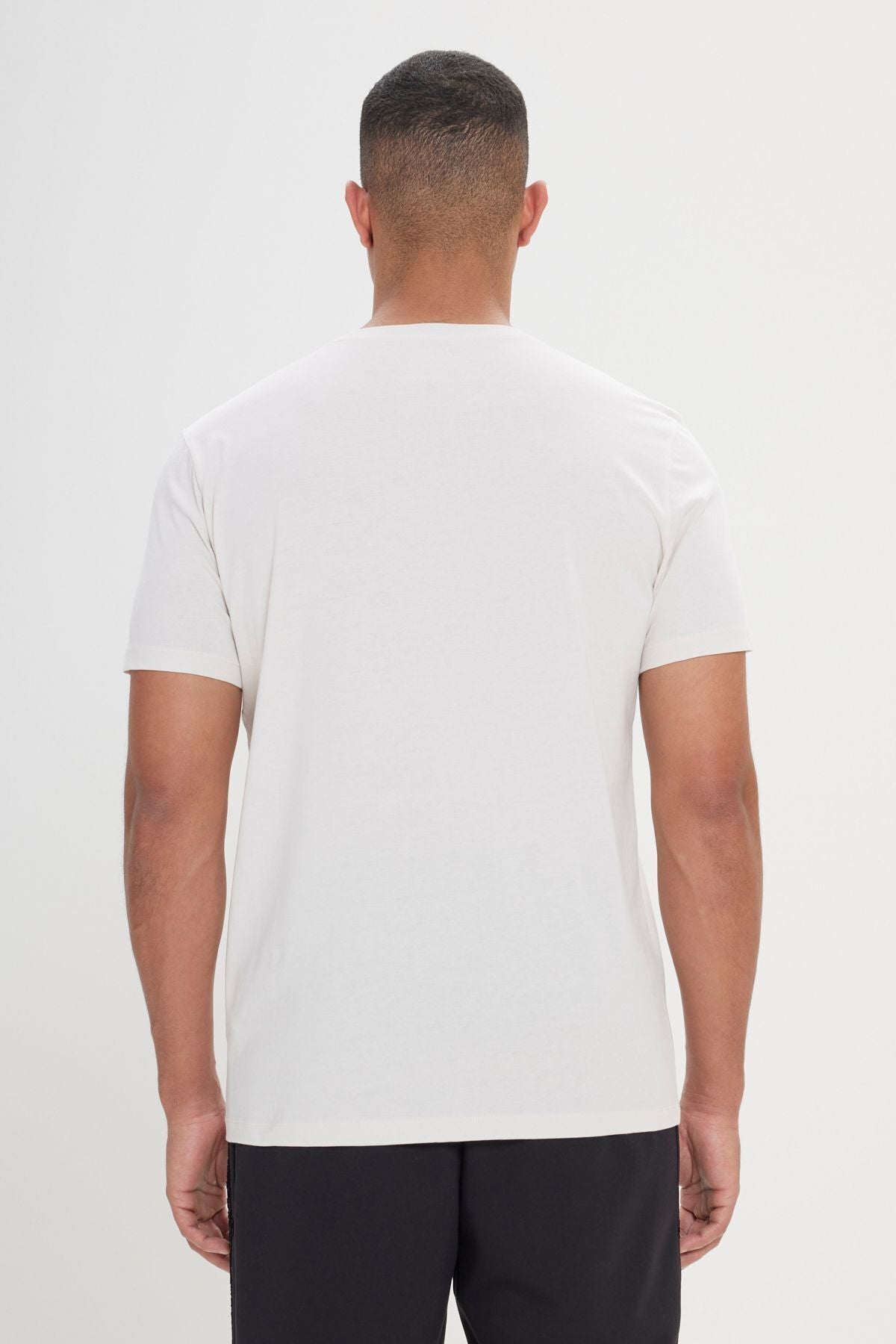 Men's Light Gray Standard Fit Normal Cutting 100 %Cotton Printed Bike Bike T -shirt