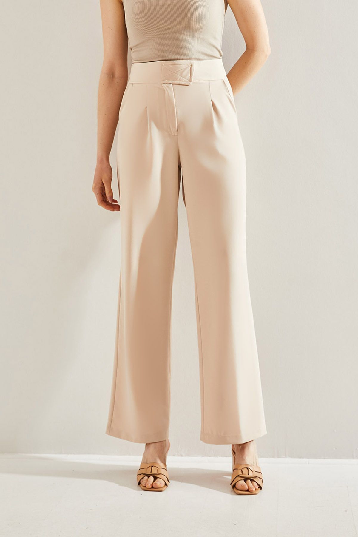 Female Double Fabric Call High Waist Palazzo Pants 60221010