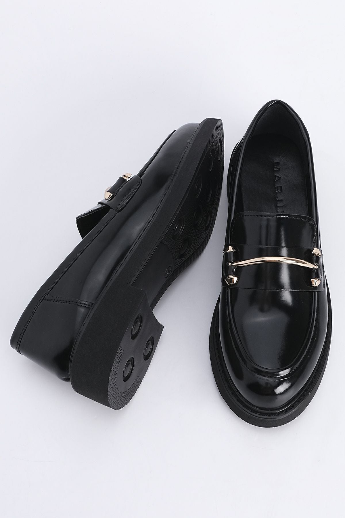 Woman Loafer Makosen Casual Buckled Daily Shoes Forye Black Opening