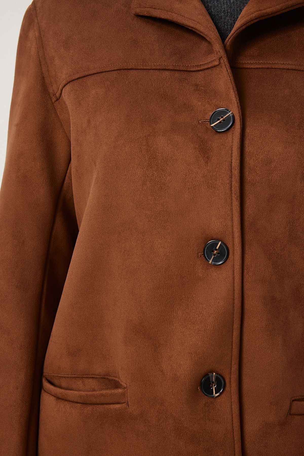 Female Brown Premium Suede Jacket FK00012