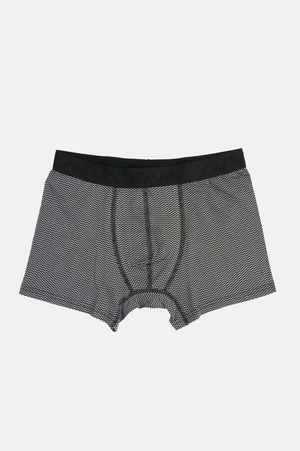 Men's Black Cotton Flexible Patterned Boxer A32Y9503