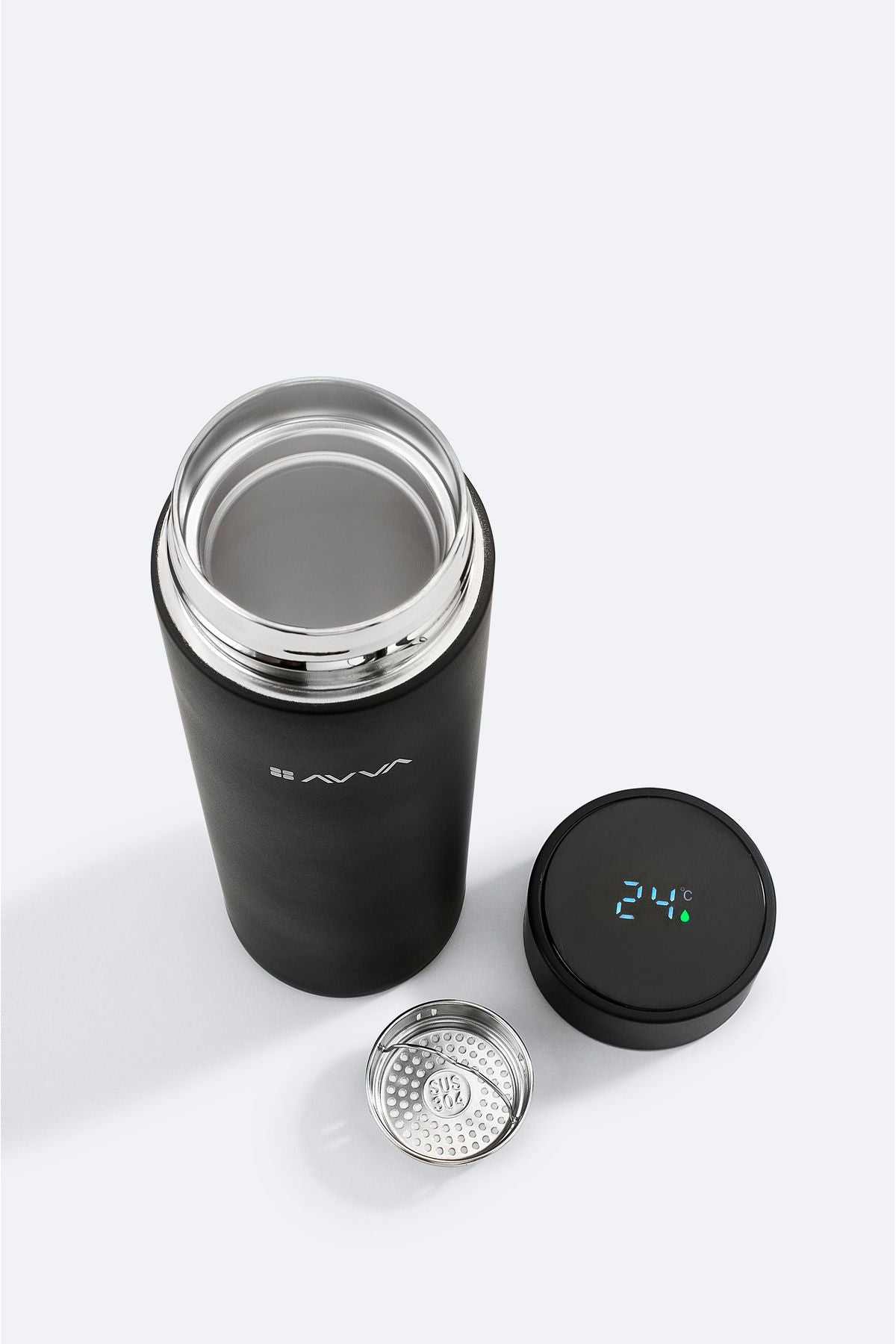 Men's Black Sport heat indicator stainless 100 %steel thermos 500 ml B009903