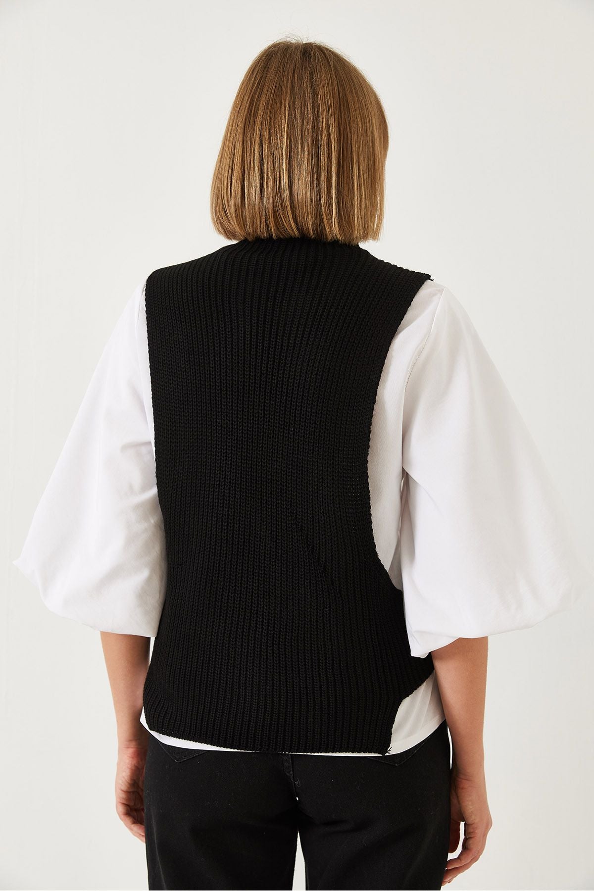 Women's side -binding sweater shirt