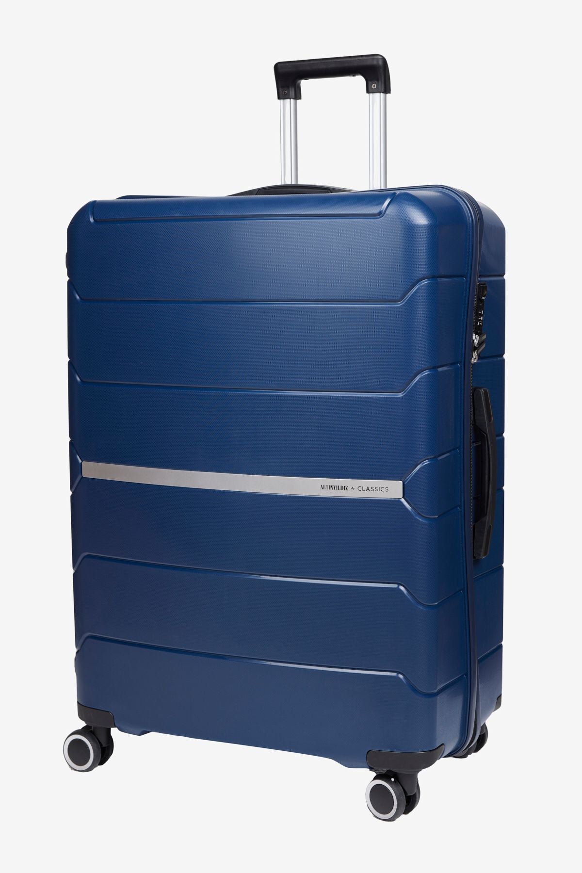 Men's navy blue medium size suitcase