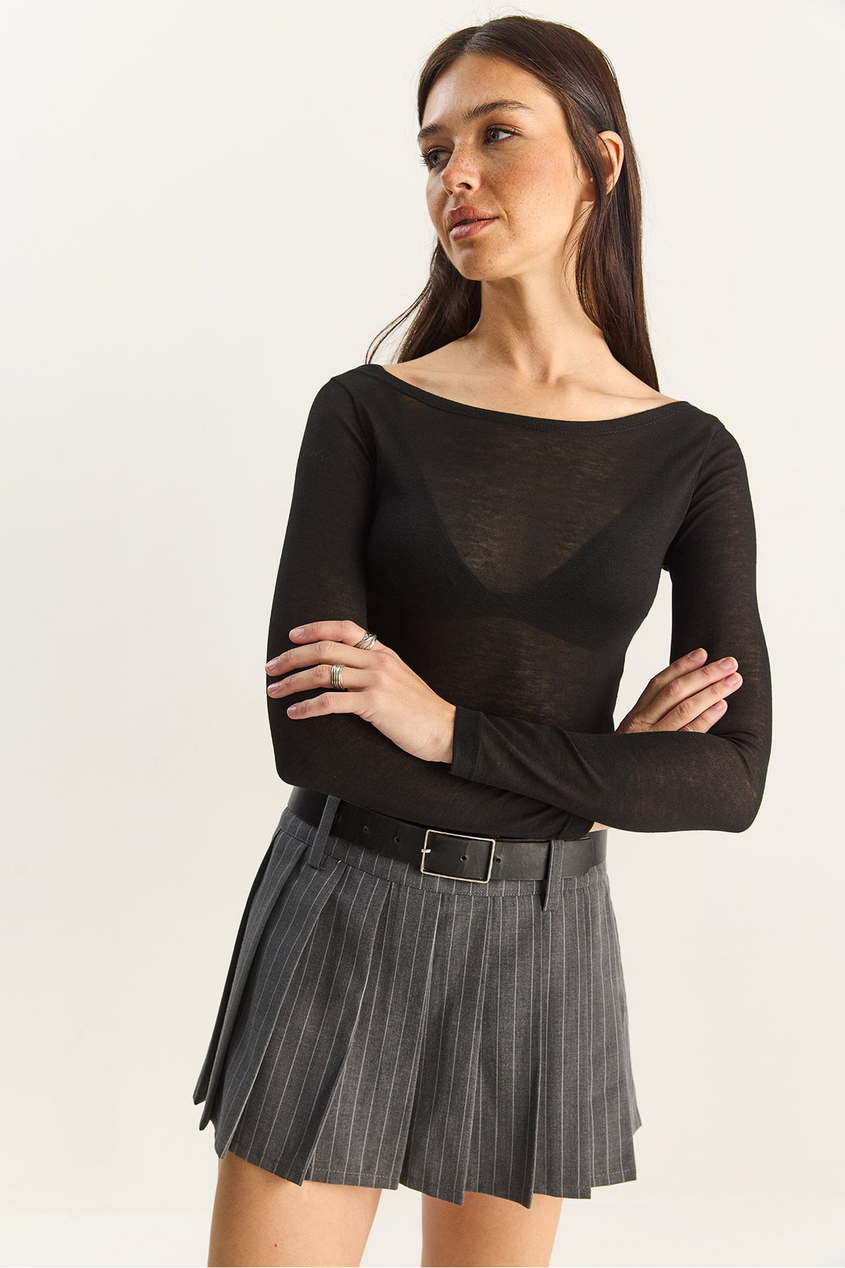 Women's Boat Neck Modal Ultra Light Blouse 1010 60283864