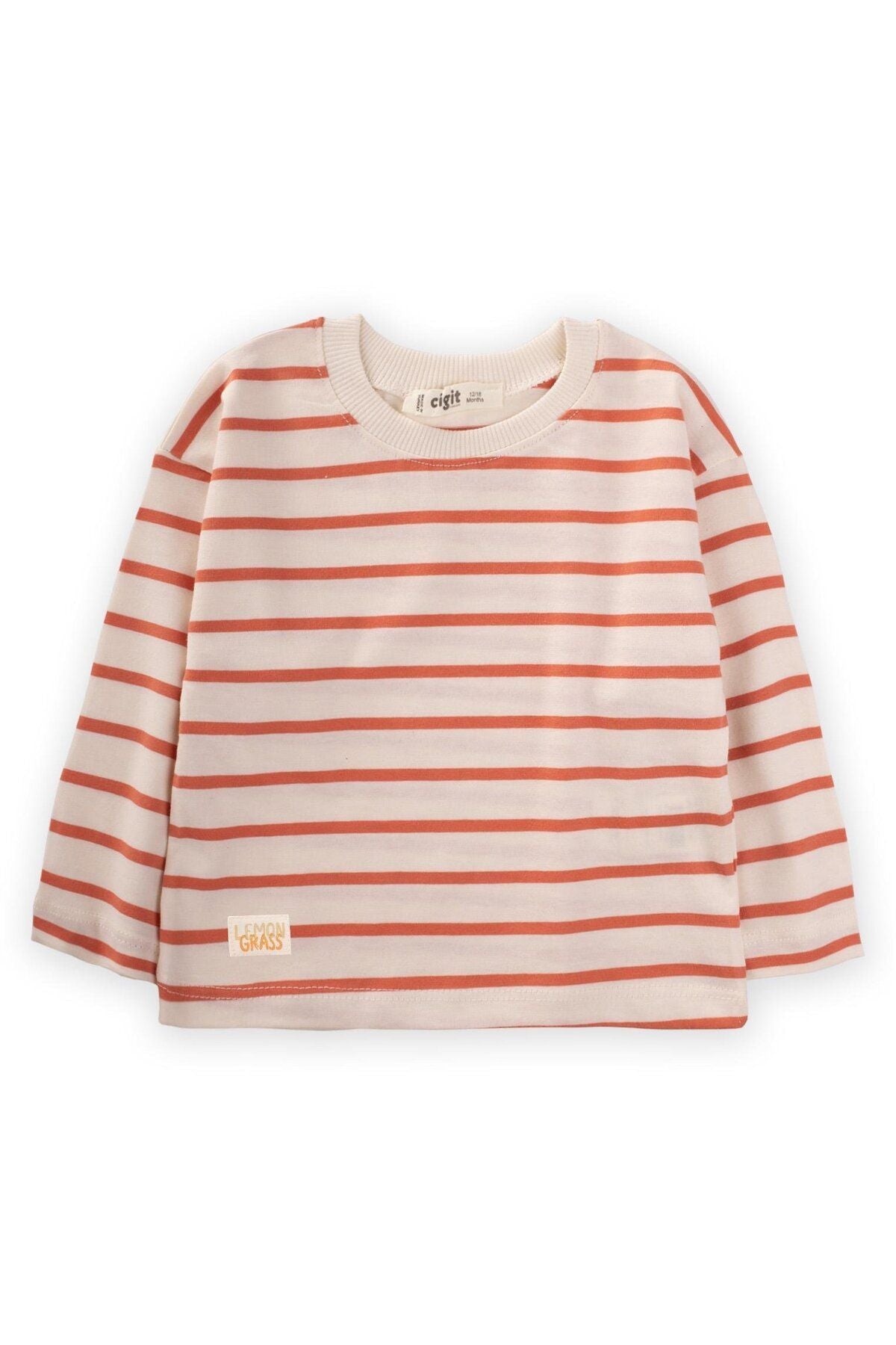 Striped seasonal t-shirt 1-10 age orange