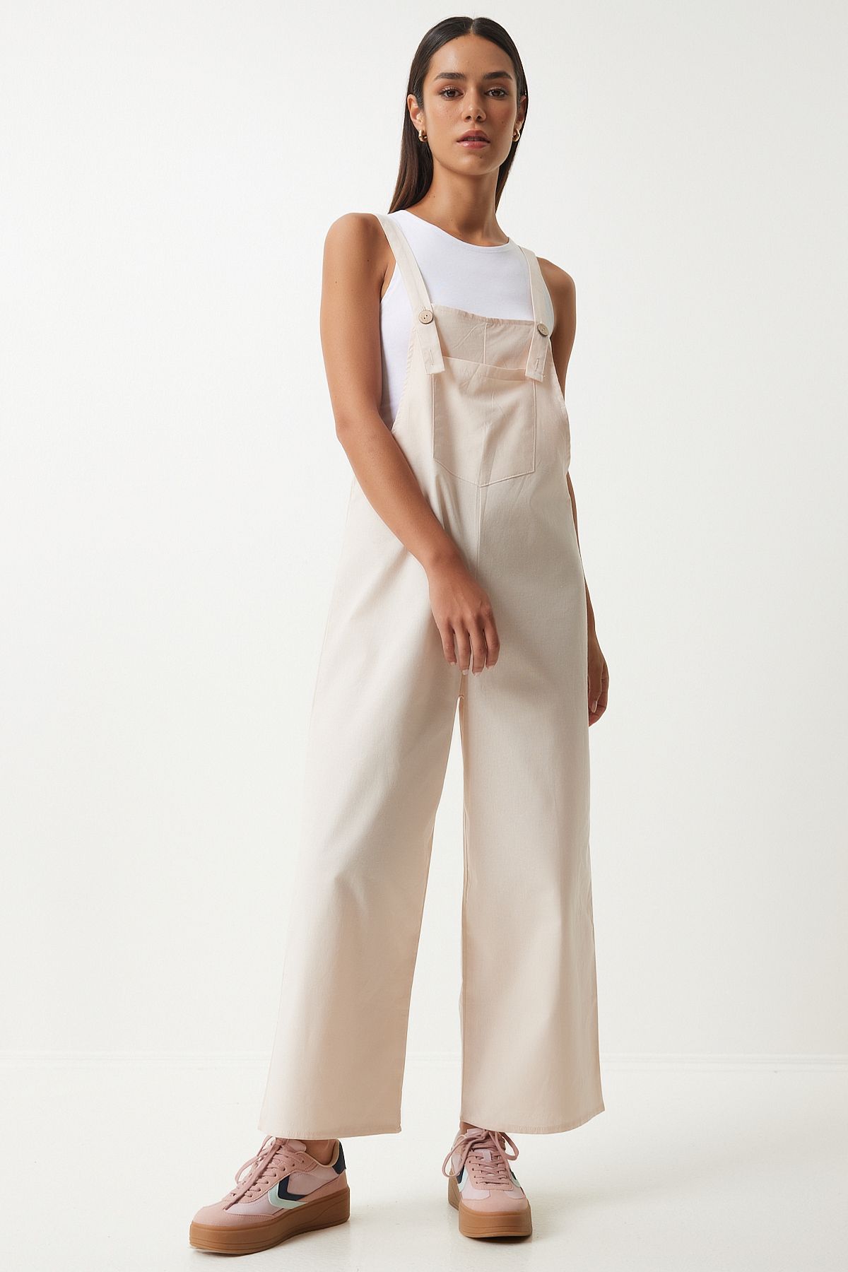 Women's Cream Hanger Thin Gabardin Summer Gardener Tulum KY00011