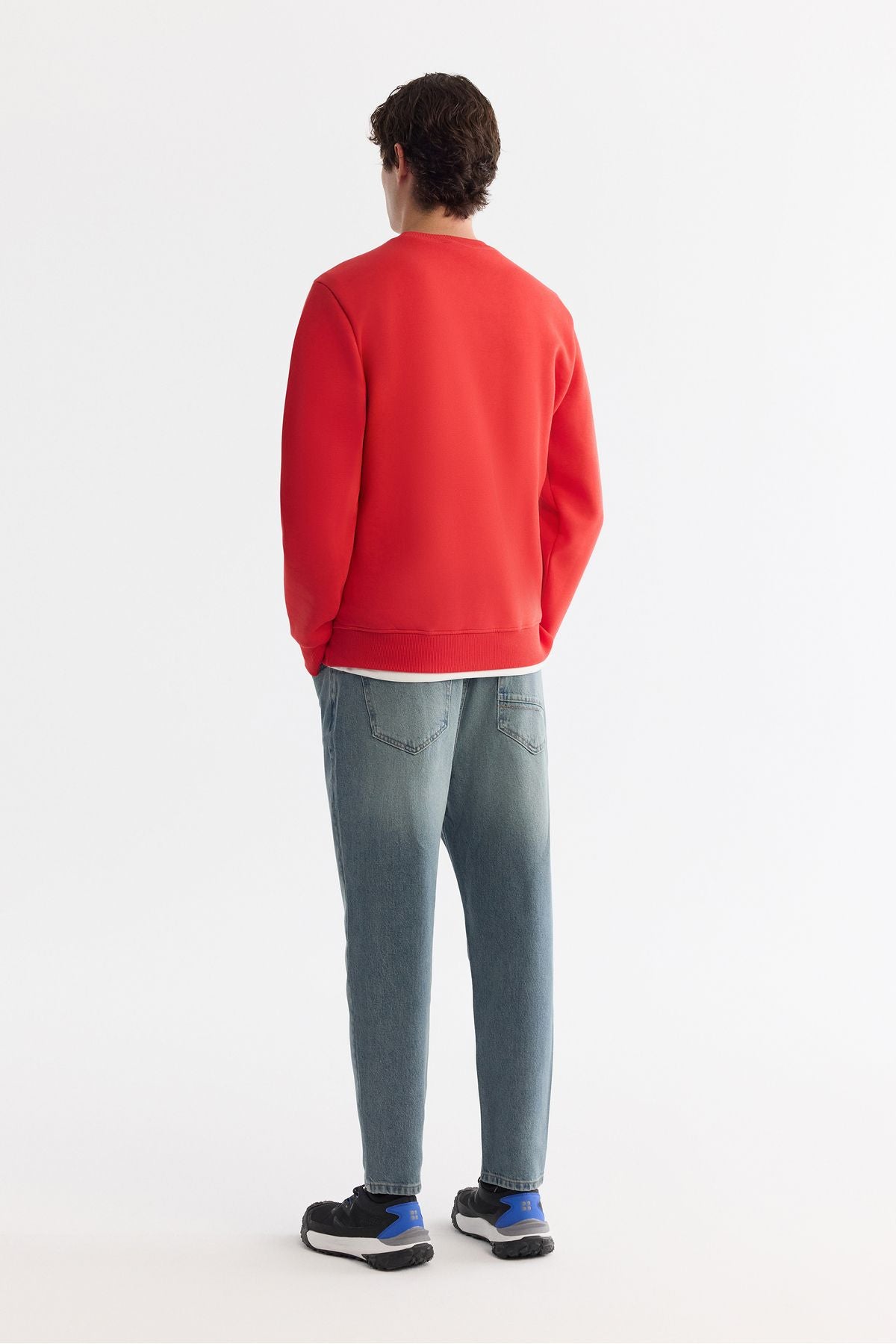 Men's Red Bicycle Neck Içi 3 -IP Sweatshirt B001033