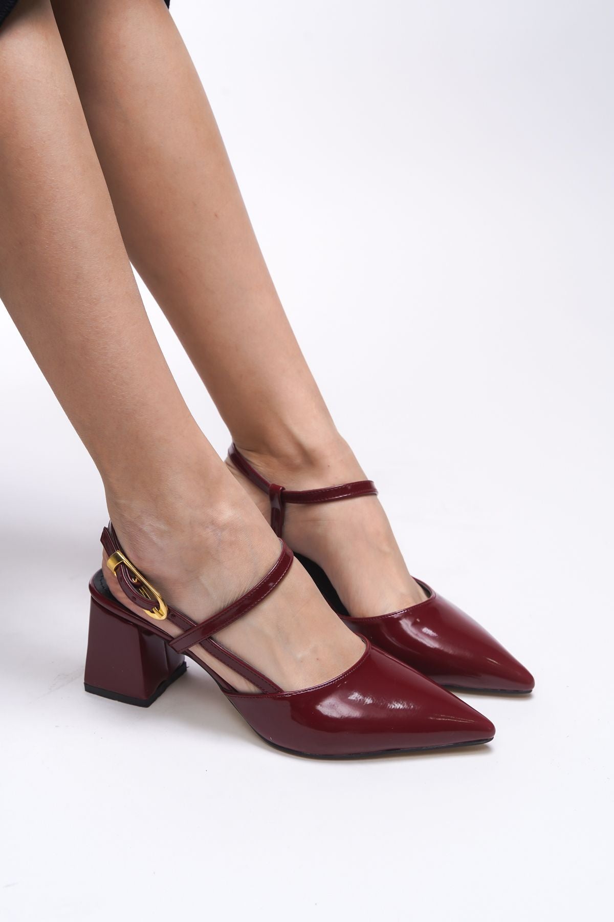 ISELRADYL Female Heels Shoes 0012020 Bordeaux Patent Leather
