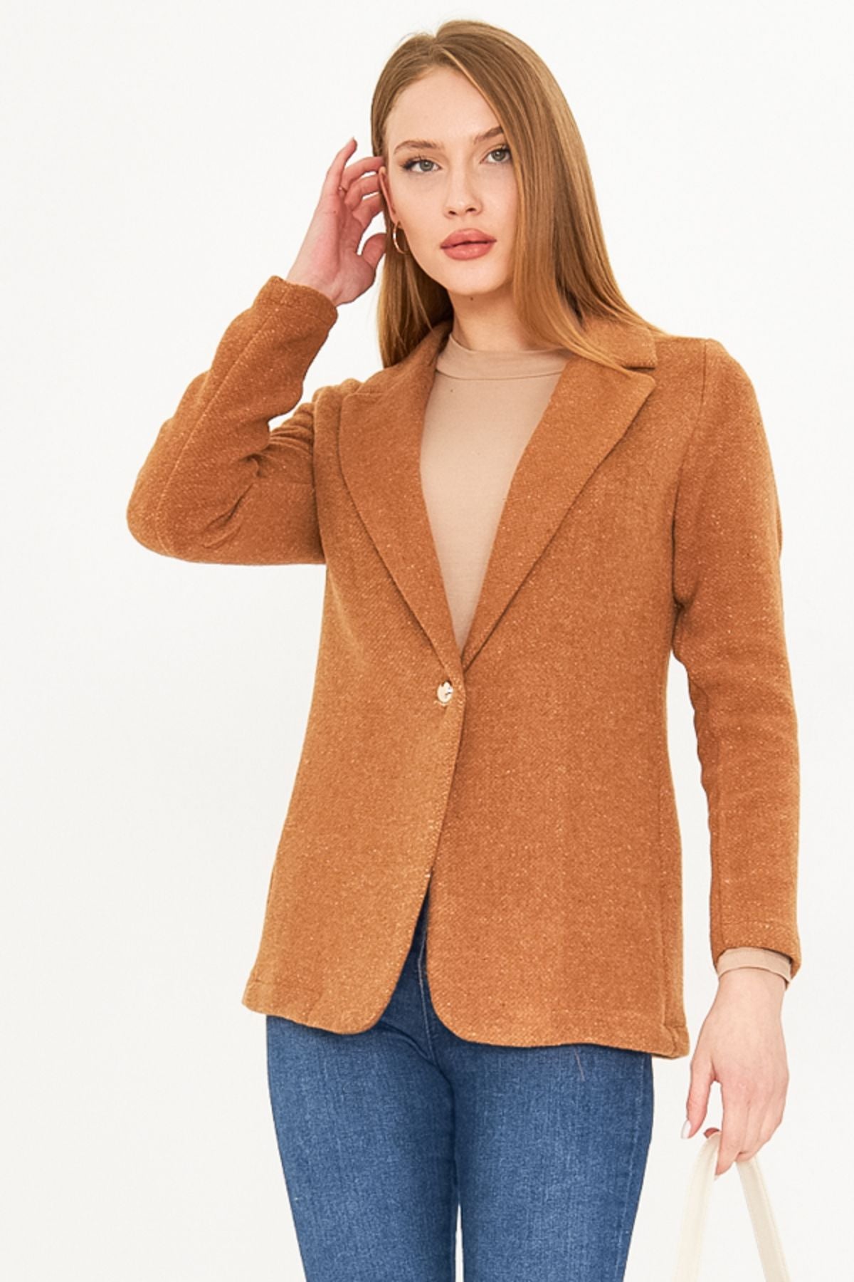 Women's Taba Single button Stamp Jacket ARM-25K001082