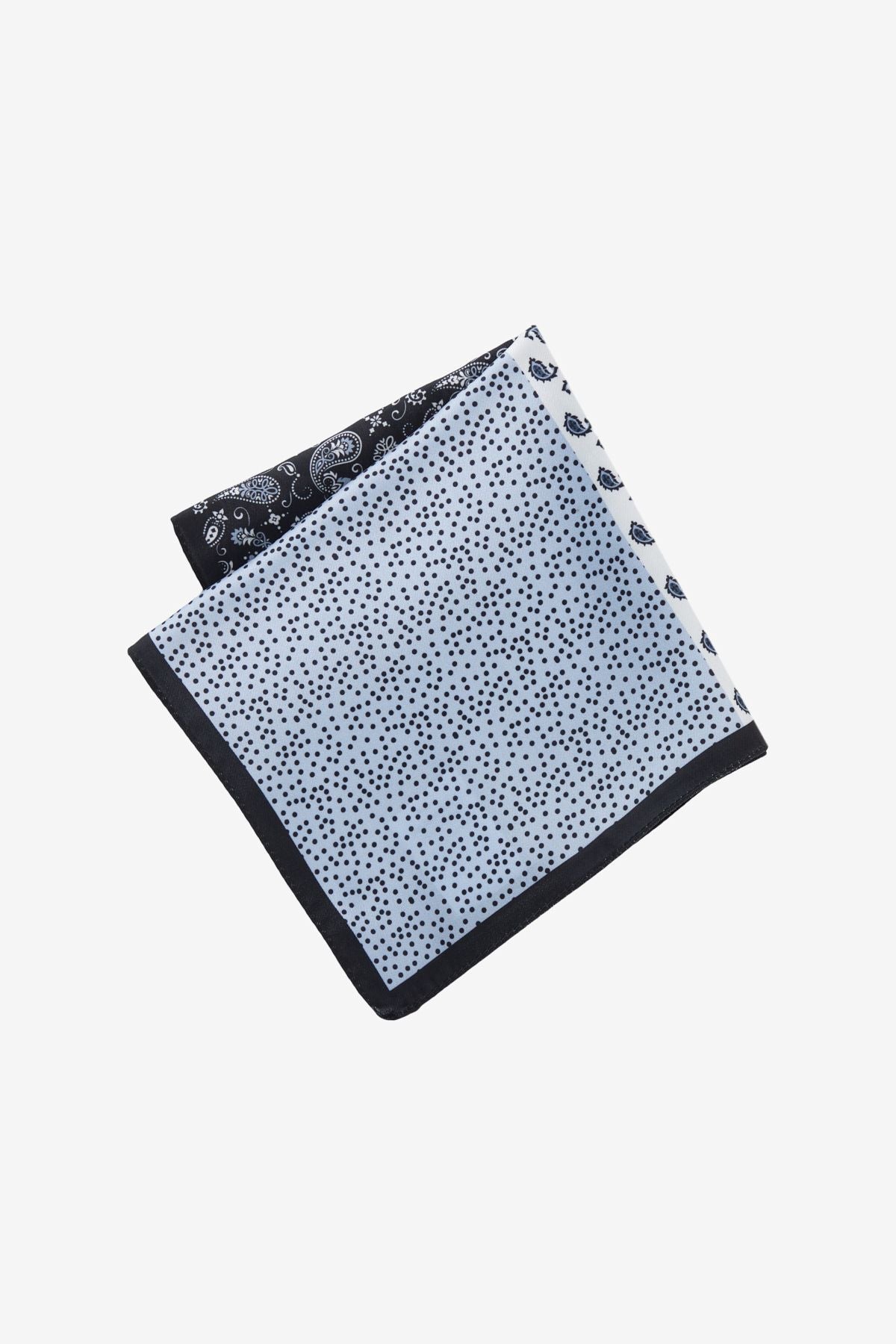 Men's black-and-white handkerchief