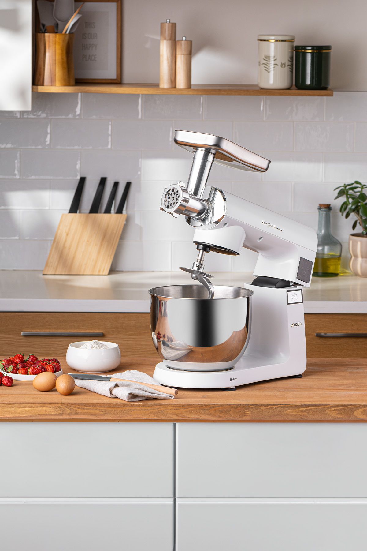 Bella Gusto Premium Casting Digital Stand Mixer Kitchen Chef White