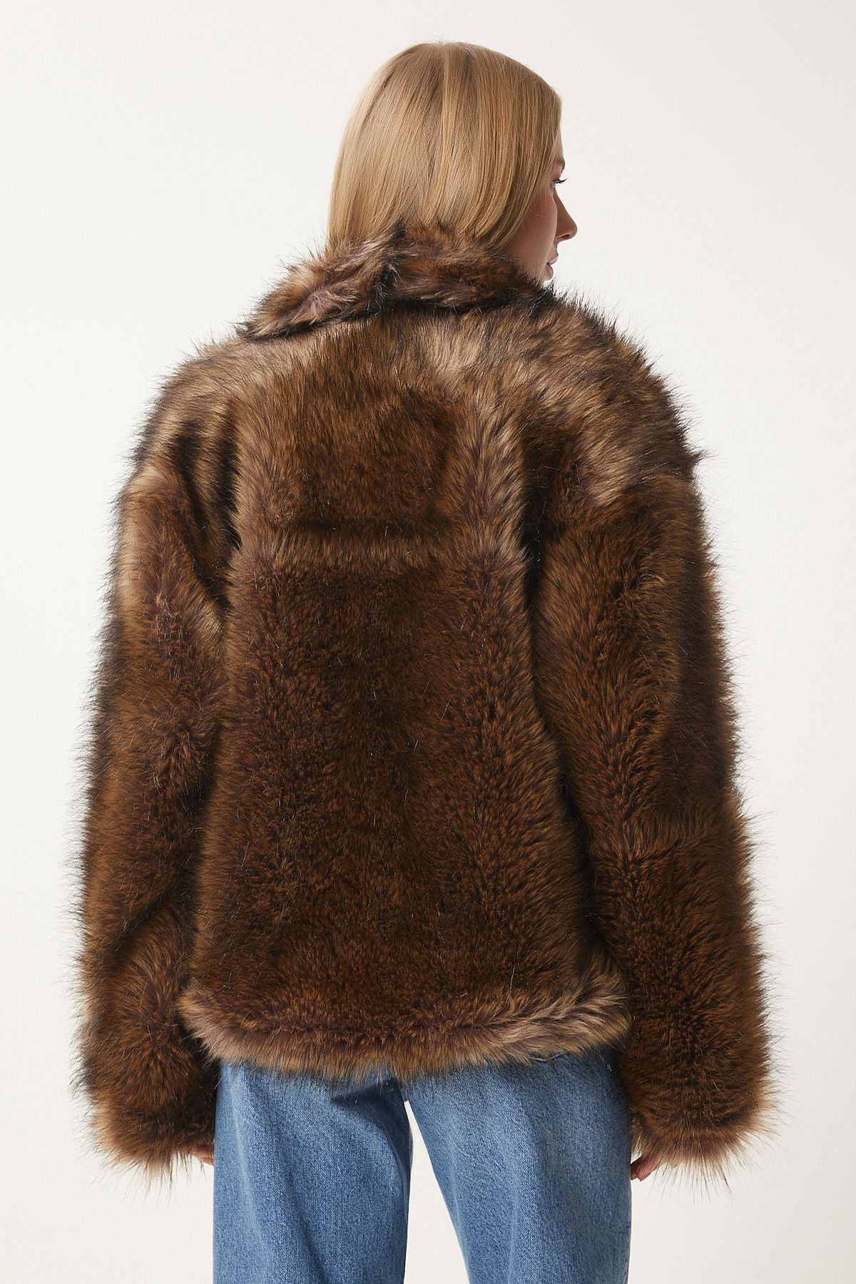 Female Mink Shawl Yaka Artificial Fur Jacket FN03394