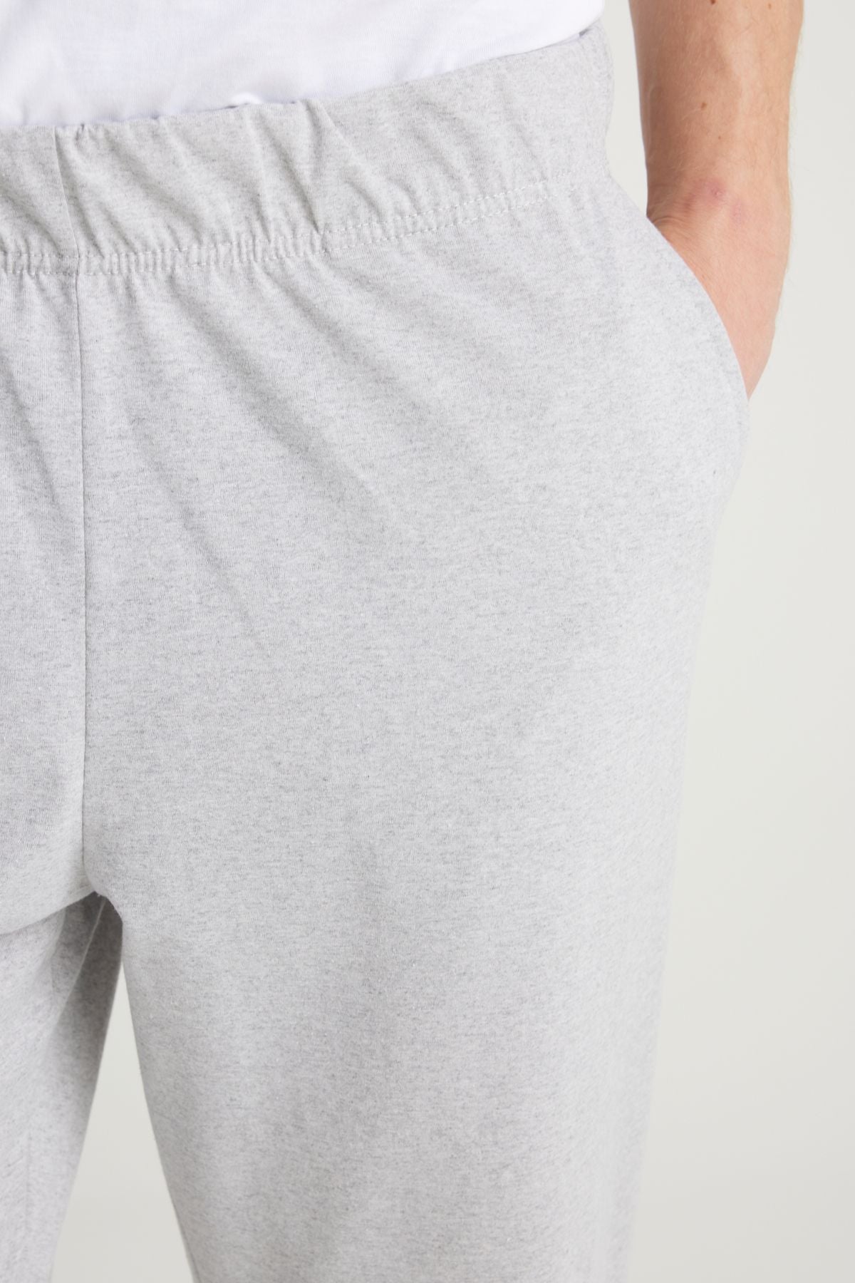 Men's GRI Melanj-White Cotton Casual V-Yaka Waist Pajama Set with Elted Pockets