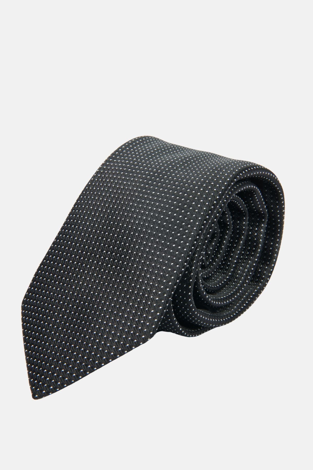 Men's black microfiber tie with a microfiber tie a32y9908