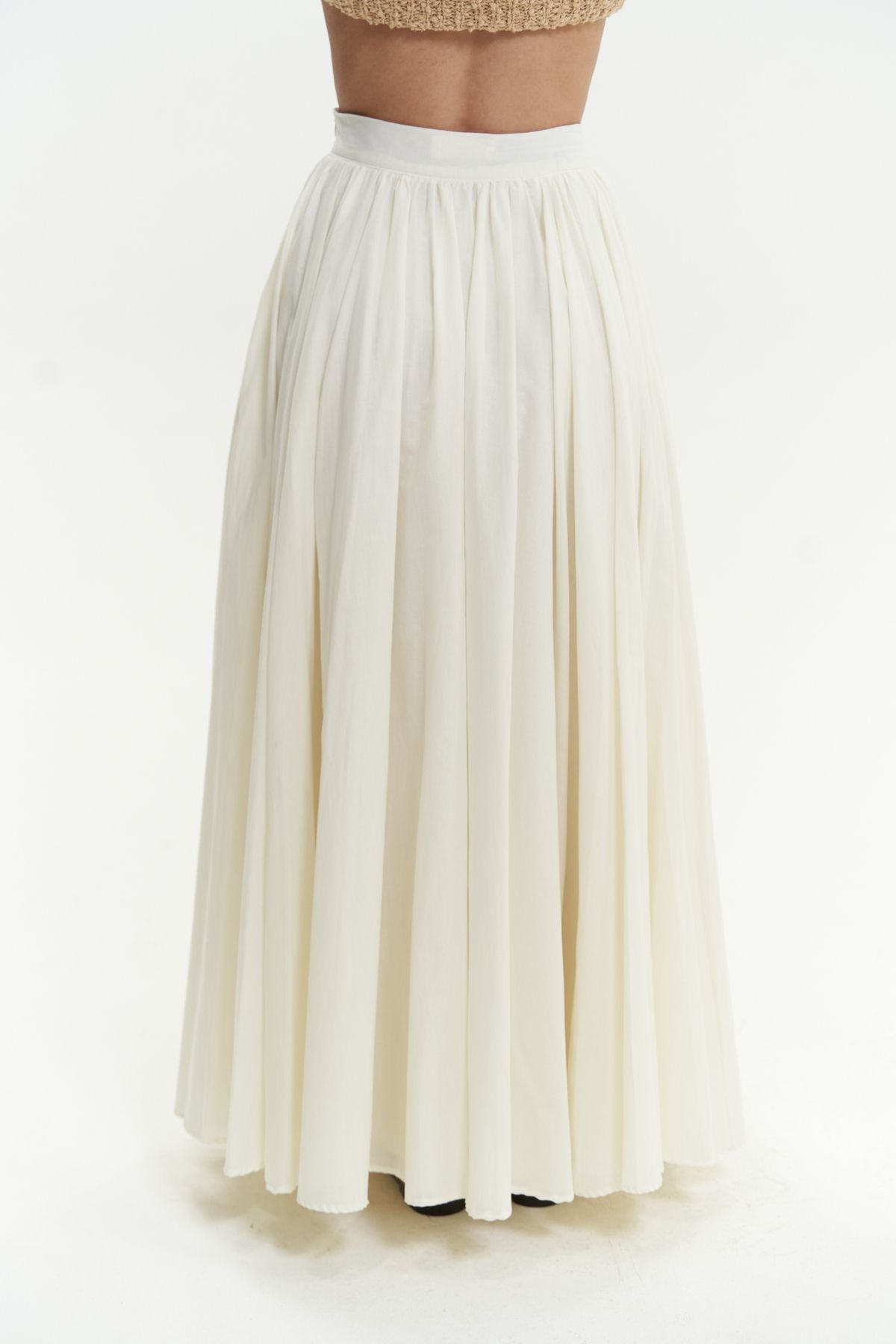Faylinn long ecru skirt