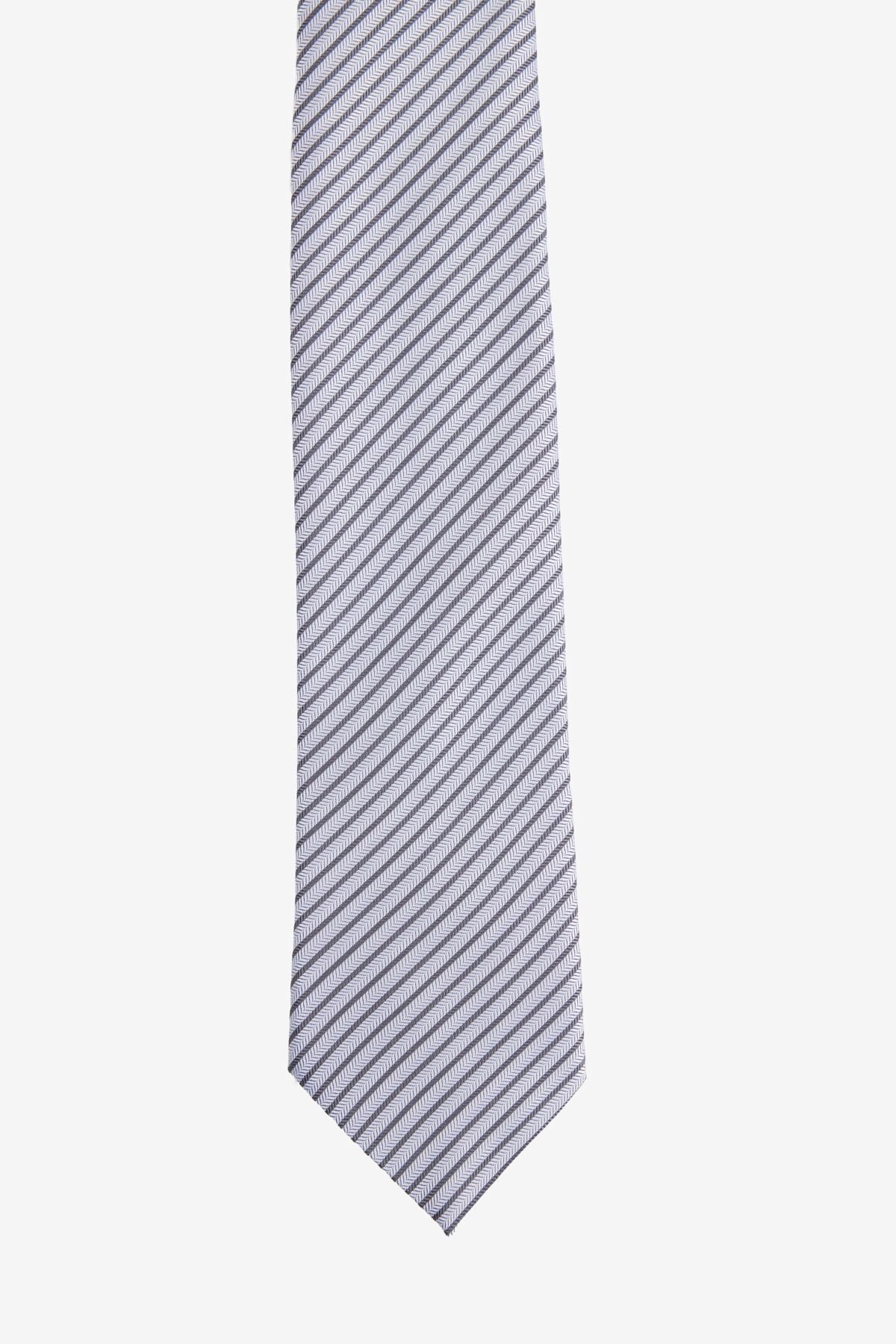 Men's gray-blue patterned tie