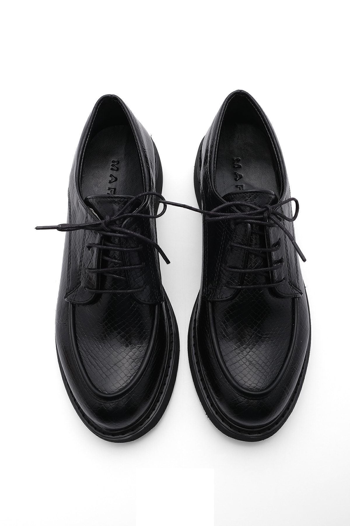 Woman Oxford Shoe Lacked Masculine Daily Shoes Nesan Black