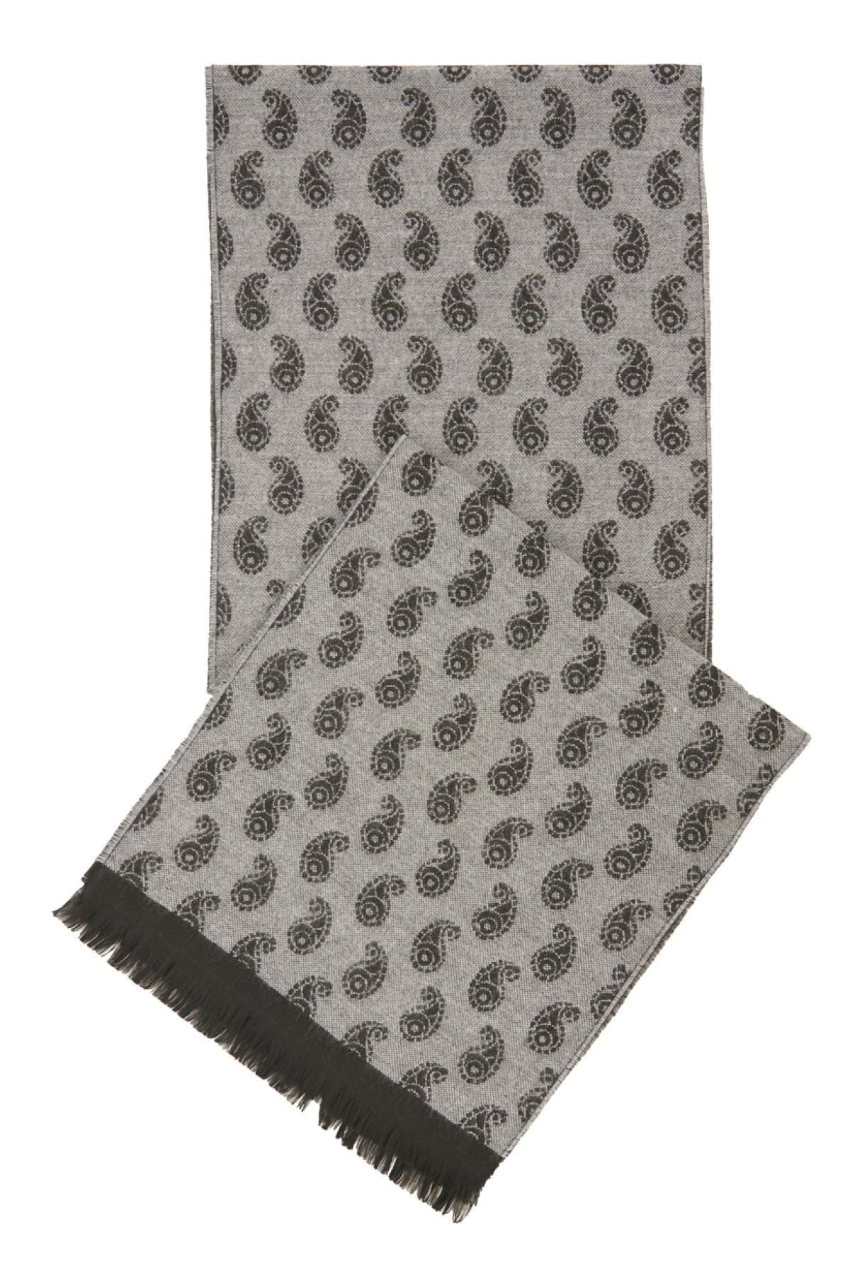 Men's black-gray gray-black patterned knitting weft