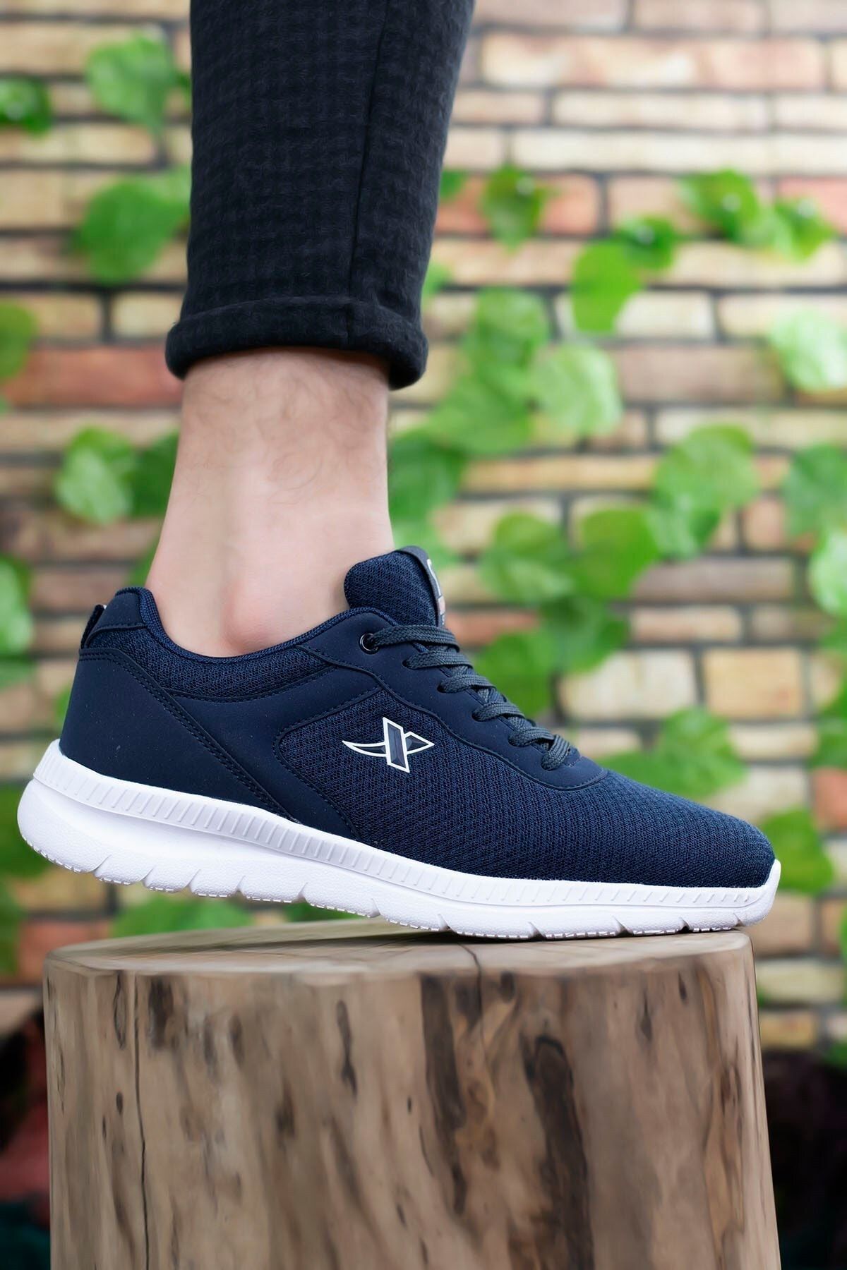 Navy blue white unisex ultra light sneaker 0012065
