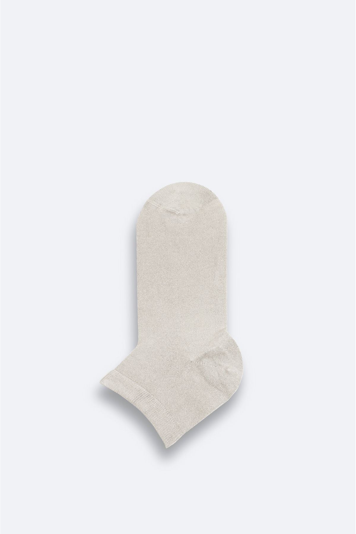 Men's beige cotton booty socks B008556