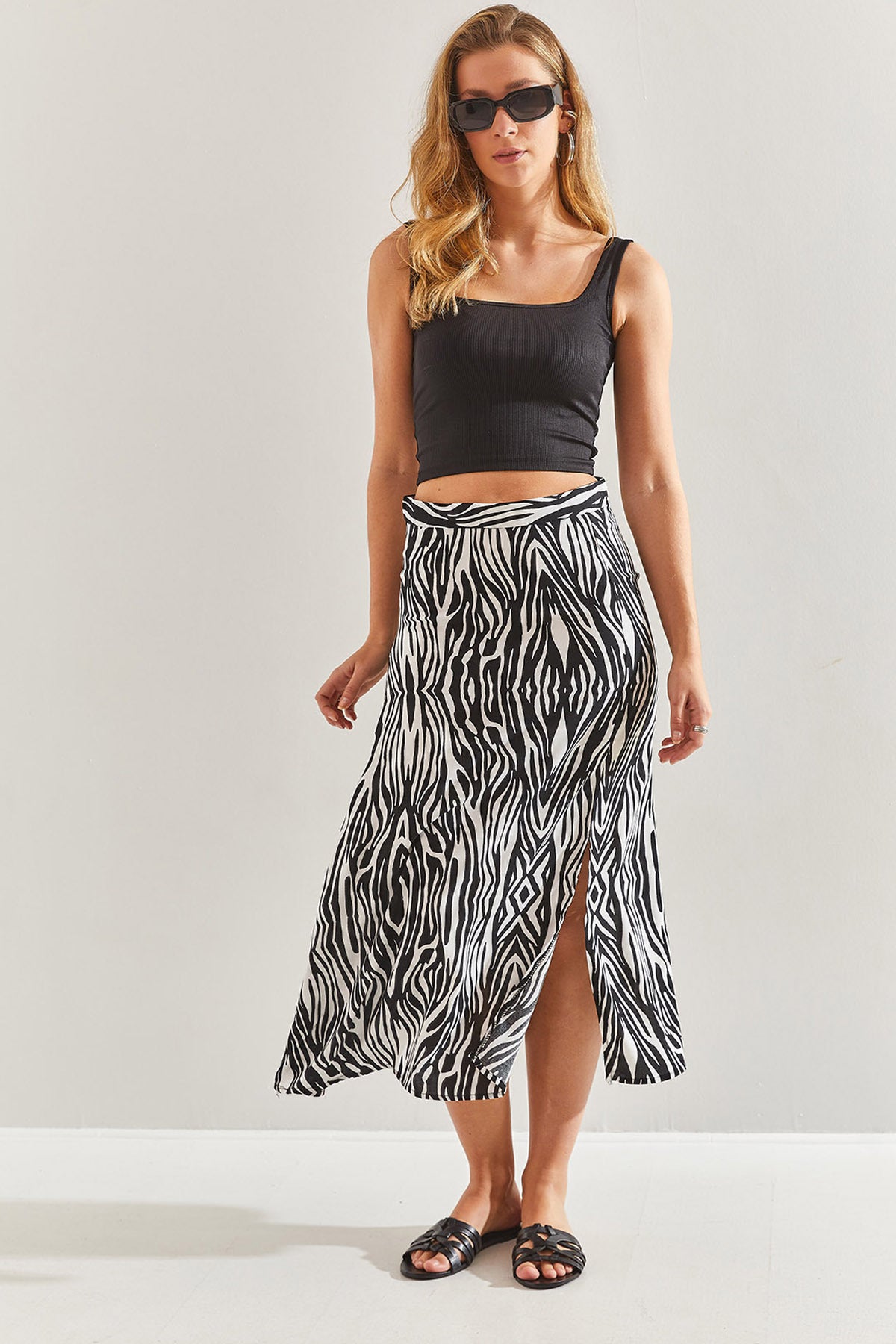 Women's Viscose Slit Skirt 60201021