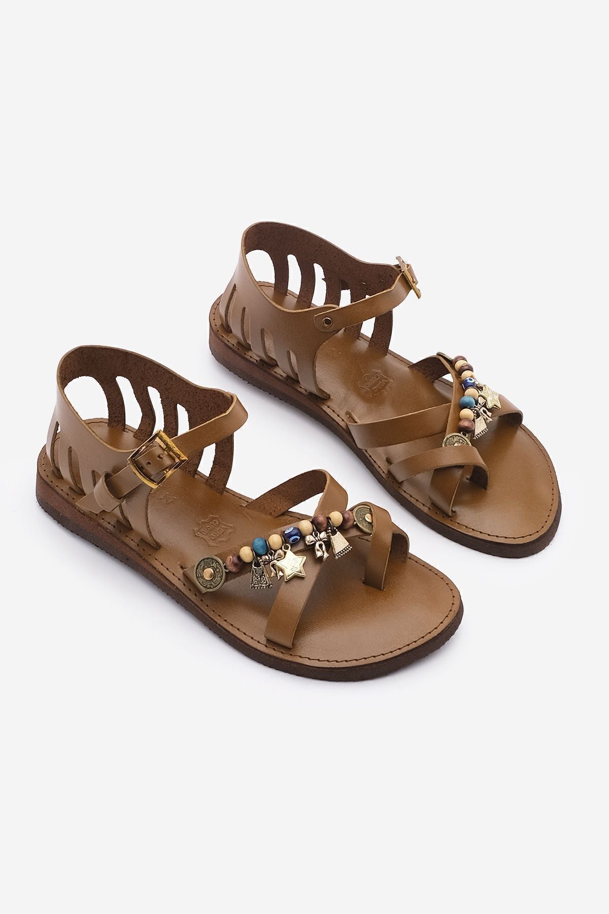 Woman Genuine Leather Eva Base Finger Break Daily Sandals Kitaz Taba