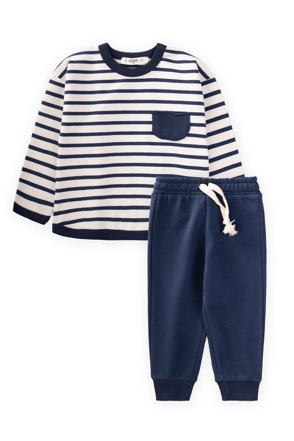 Striped Sweatshirt Set 1-7 years old navy blue