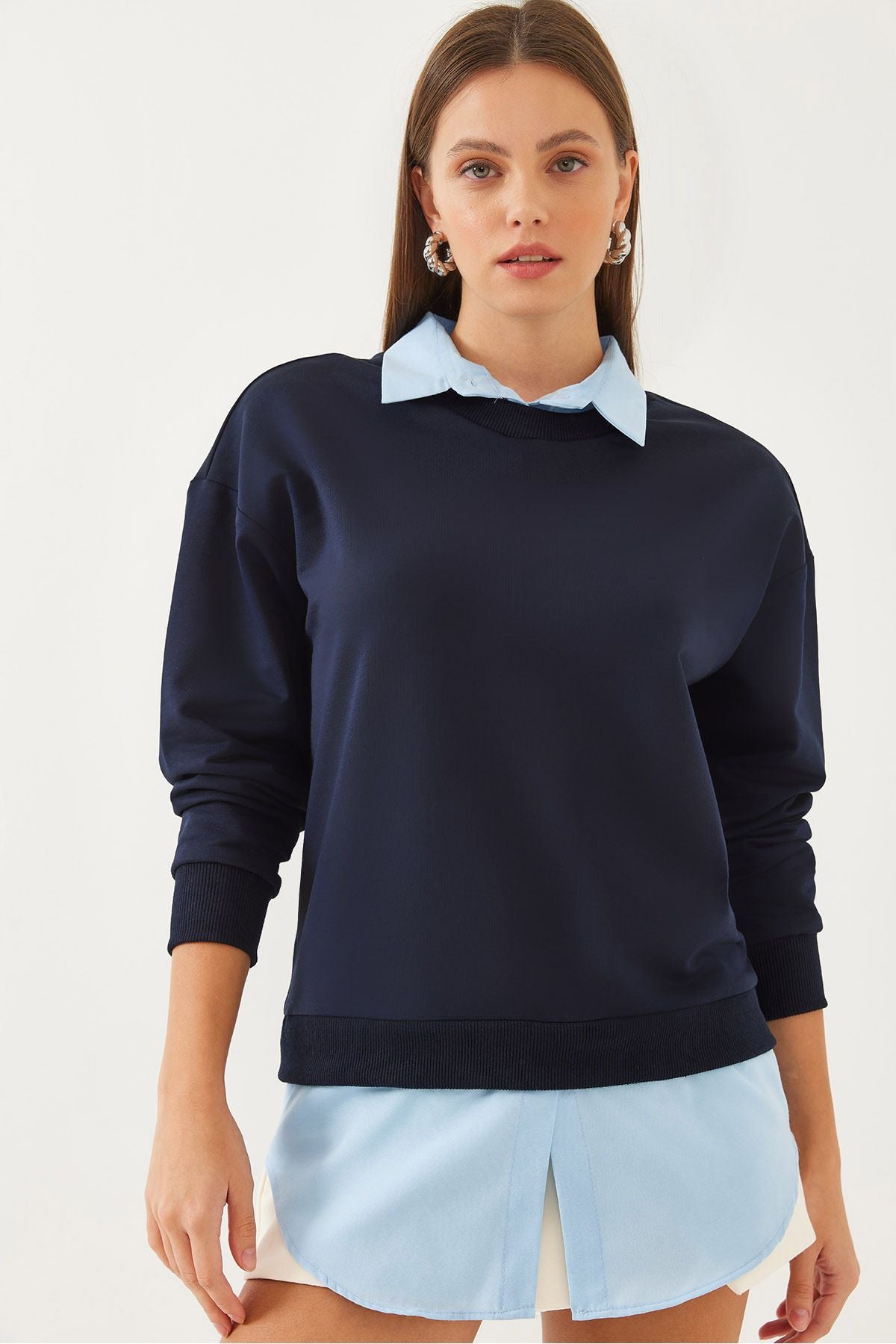 Women's Shirt Detail Sweatshirt 60351021