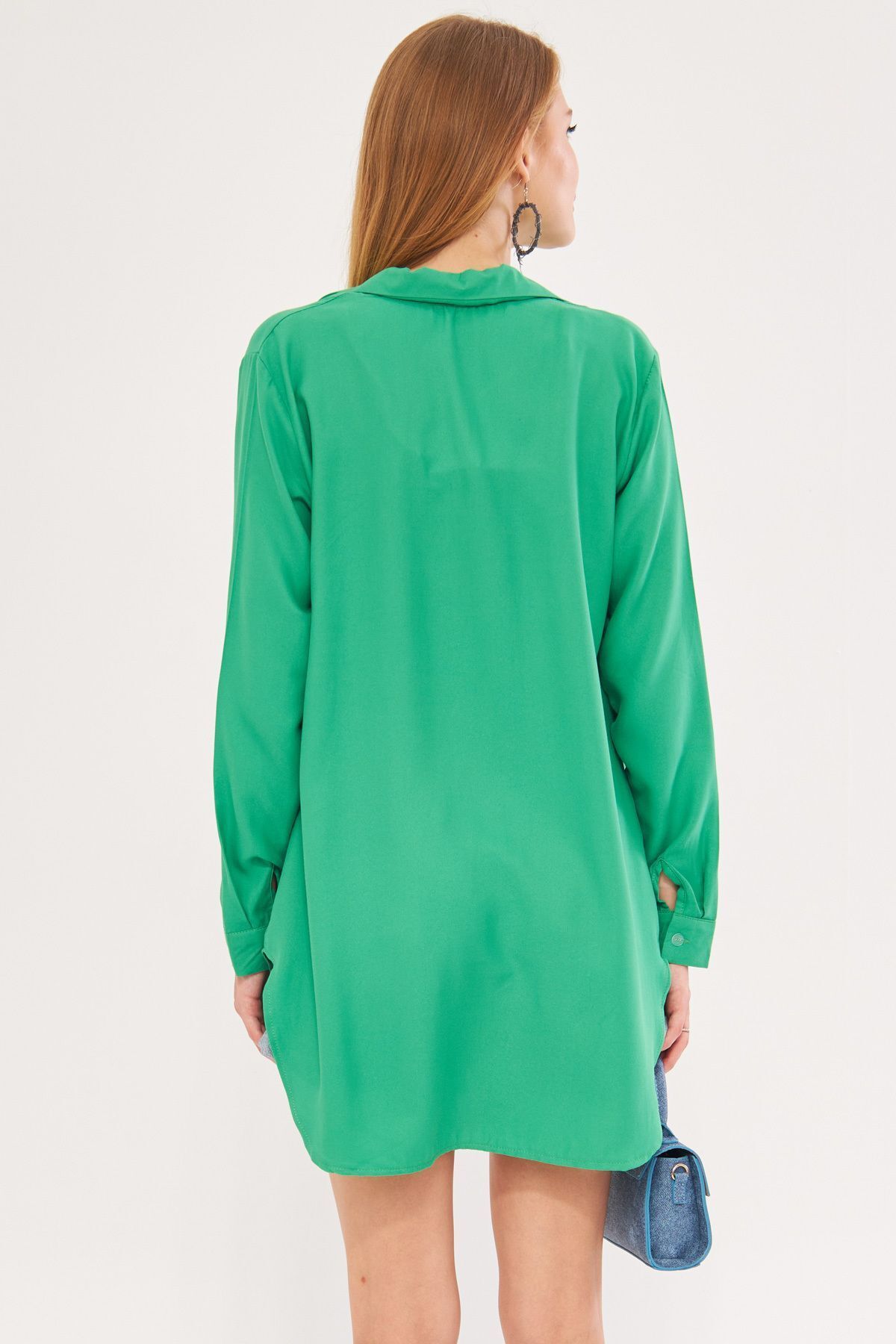 Woman Light Green Tunic Shirt ARM-19Y001003