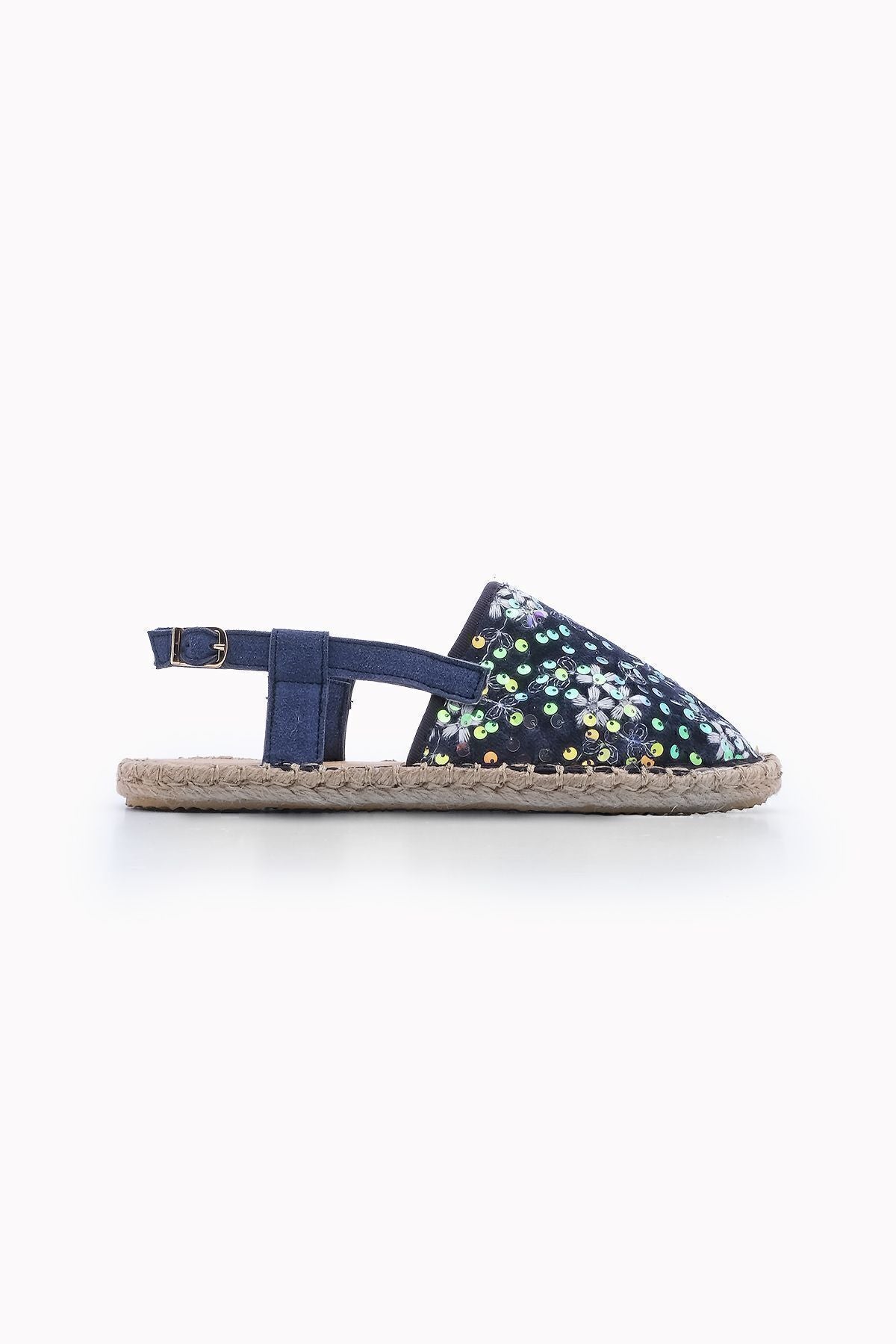 WOMEN'S SCREEN BACK LANGUAGE JÜT ESPADRİL SANDALT ANVİL Navy Blue