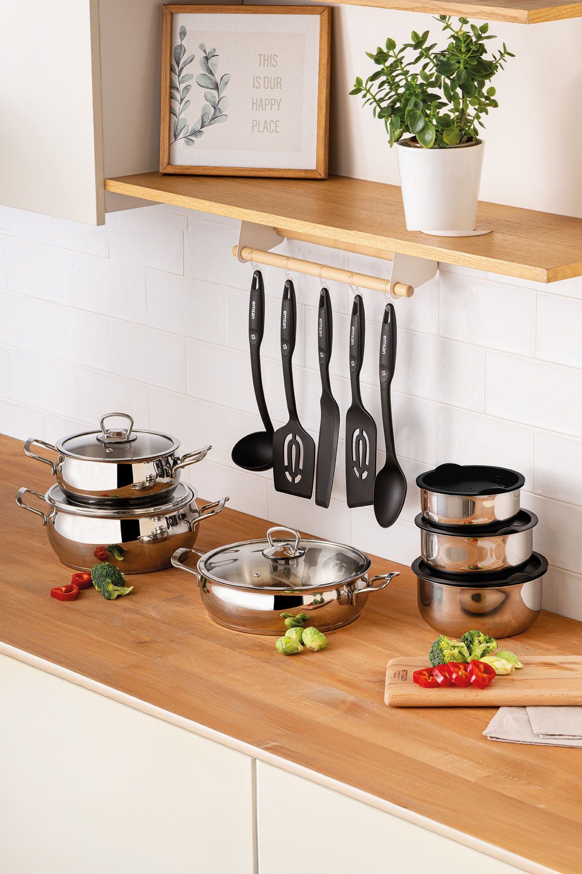 Mix Mix Cook 17 Piece Service Material Steel Cookware Set