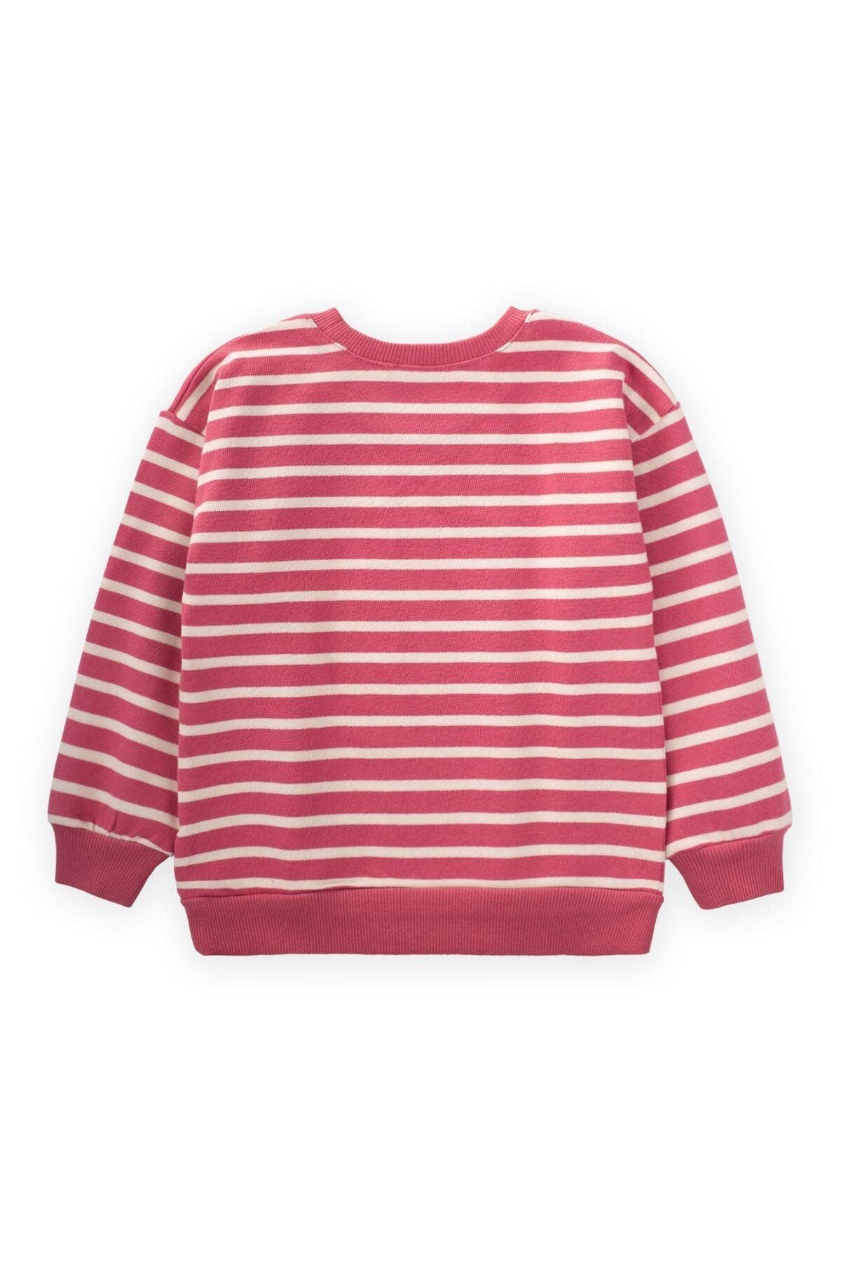 Striped knitwear sweatshirt 2-14 age fuchsia