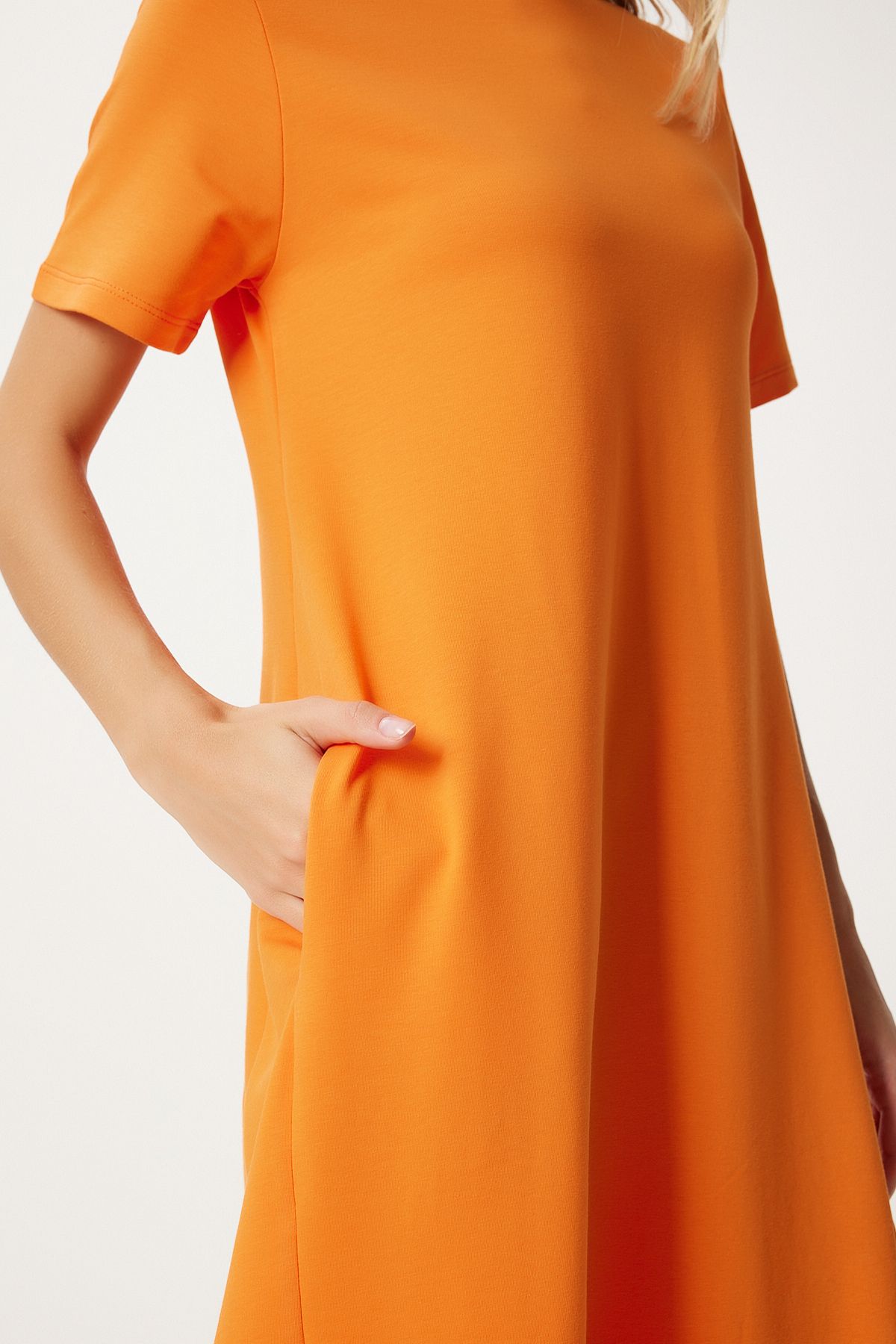 Woman Oranj A Cut Summer Combed Dress Ub00060